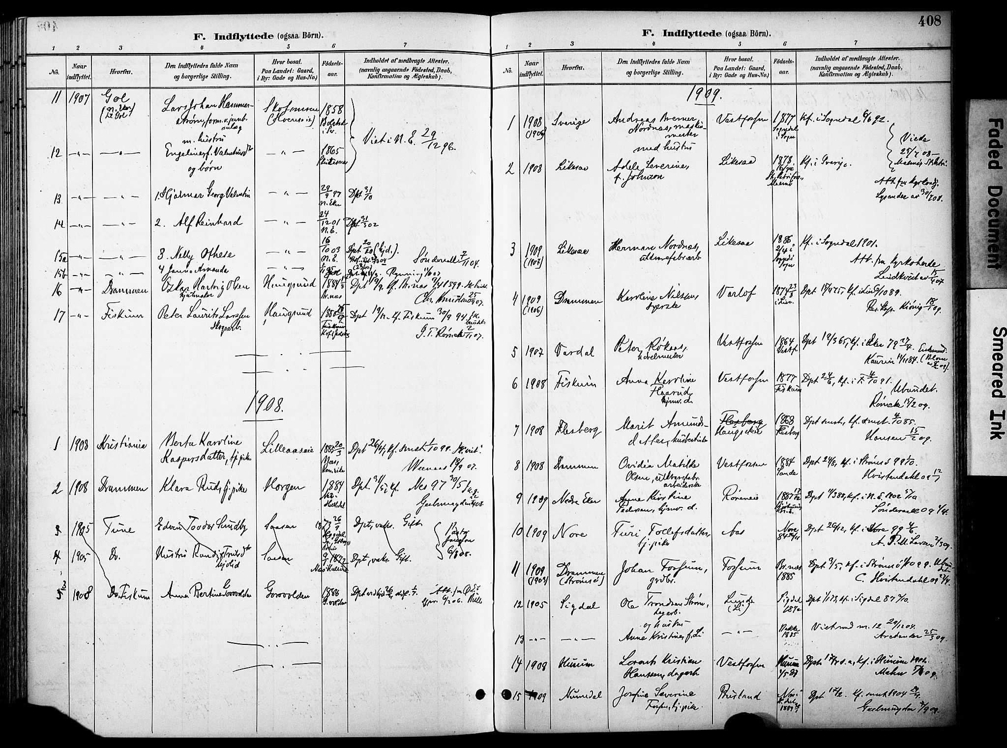 Eiker kirkebøker, AV/SAKO-A-4/F/Fb/L0003: Parish register (official) no. II 3, 1896-1942, p. 408