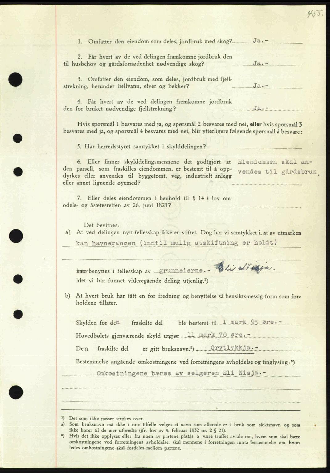 Nordmøre sorenskriveri, AV/SAT-A-4132/1/2/2Ca: Mortgage book no. A103, 1946-1947, Diary no: : 2519/1946