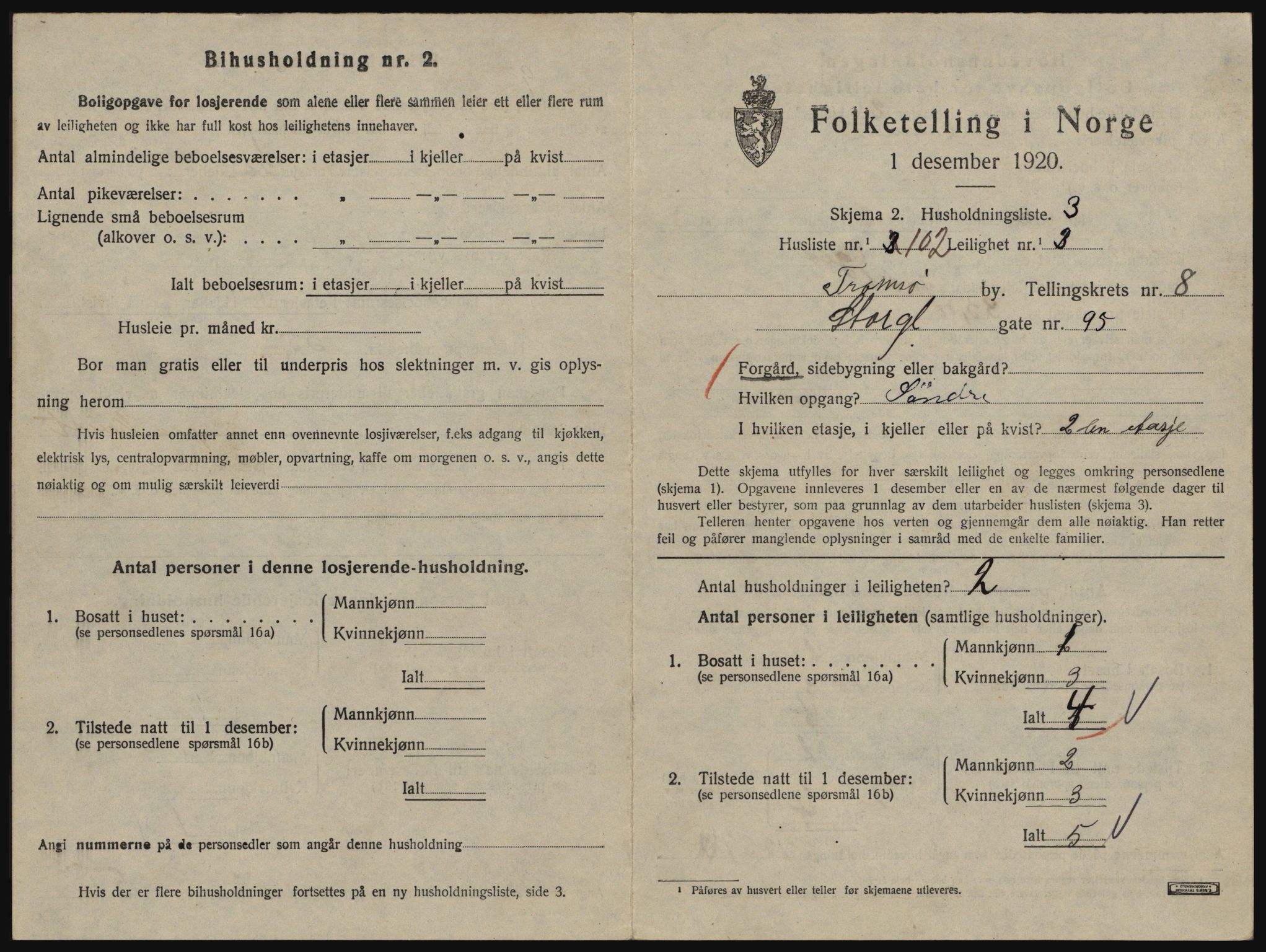 SATØ, 1920 census for Tromsø, 1920, p. 4733