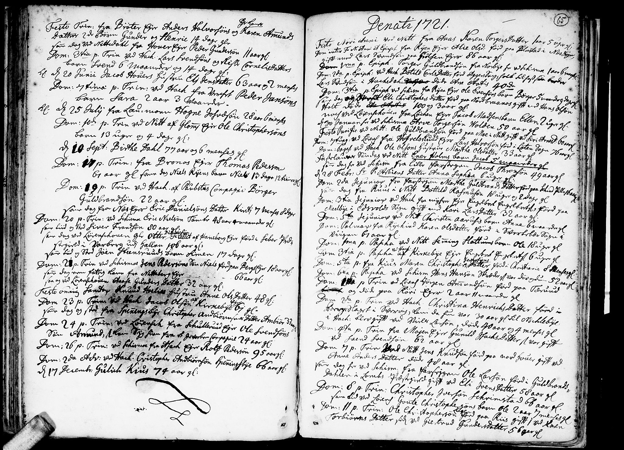 Skedsmo prestekontor Kirkebøker, SAO/A-10033a/F/Fa/L0002: Parish register (official) no. I 2, 1715-1727, p. 65