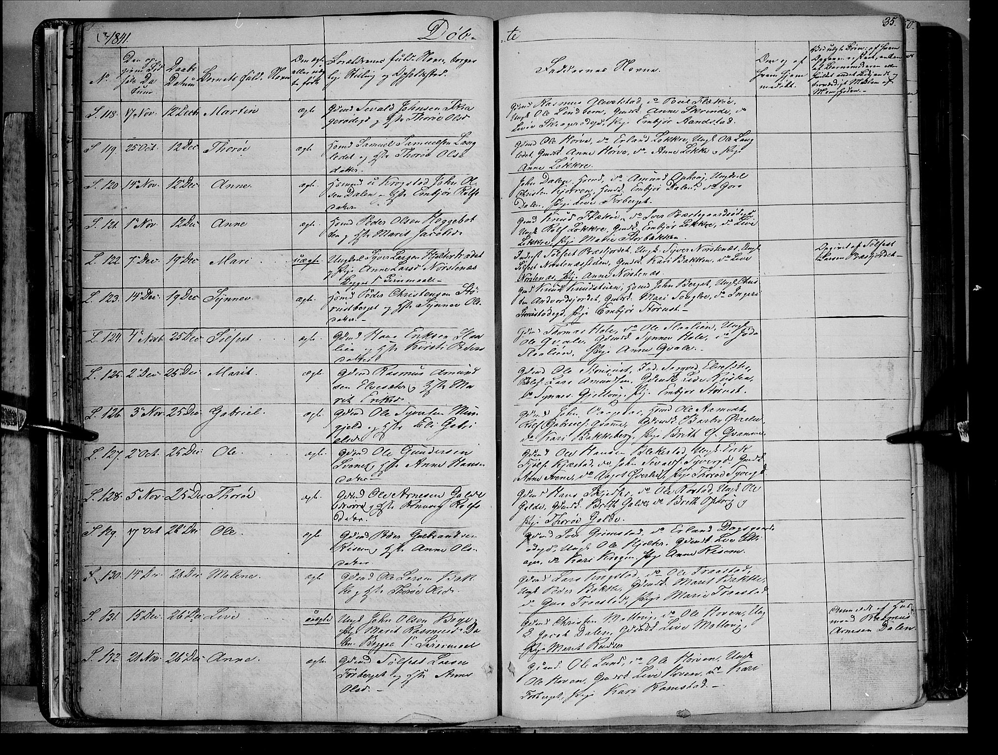 Lom prestekontor, AV/SAH-PREST-070/K/L0006: Parish register (official) no. 6A, 1837-1863, p. 35