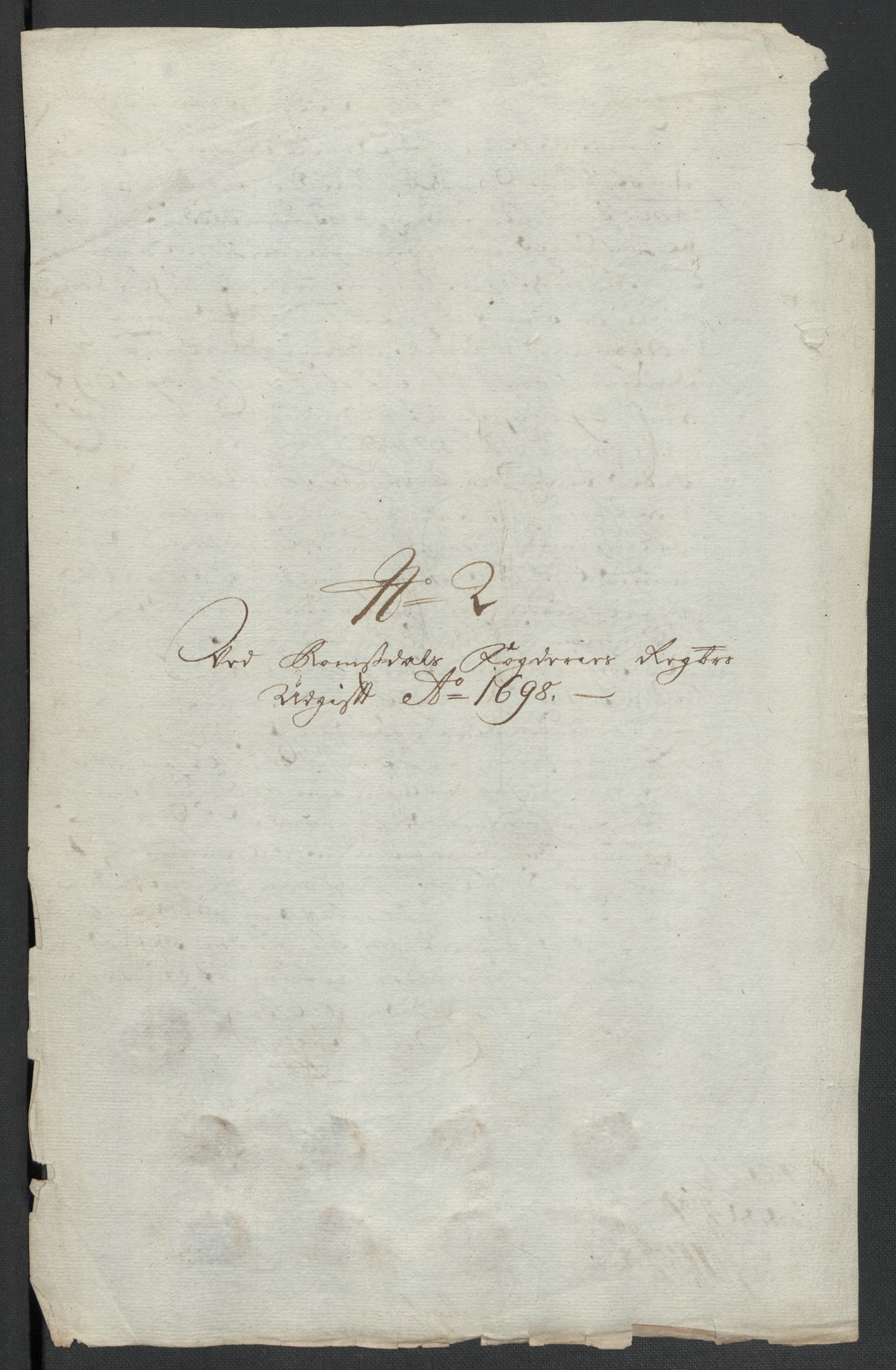 Rentekammeret inntil 1814, Reviderte regnskaper, Fogderegnskap, AV/RA-EA-4092/R55/L3653: Fogderegnskap Romsdal, 1697-1698, p. 360