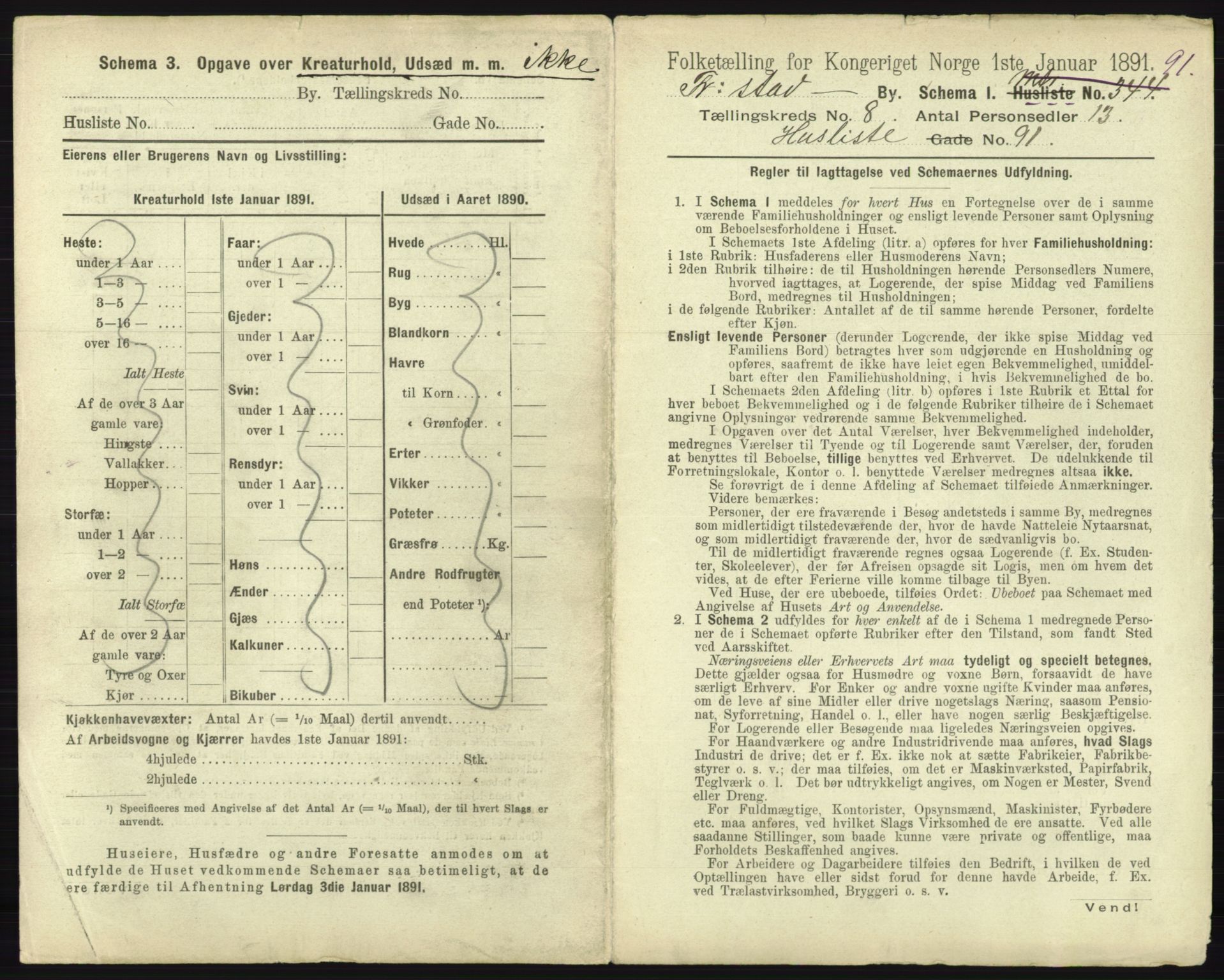 RA, 1891 census for 0103 Fredrikstad, 1891, p. 1698