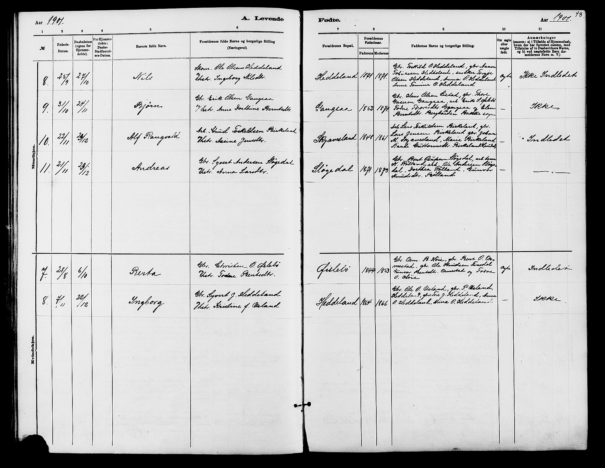 Holum sokneprestkontor, SAK/1111-0022/F/Fb/Fbc/L0003: Parish register (copy) no. B 3, 1882-1908, p. 48