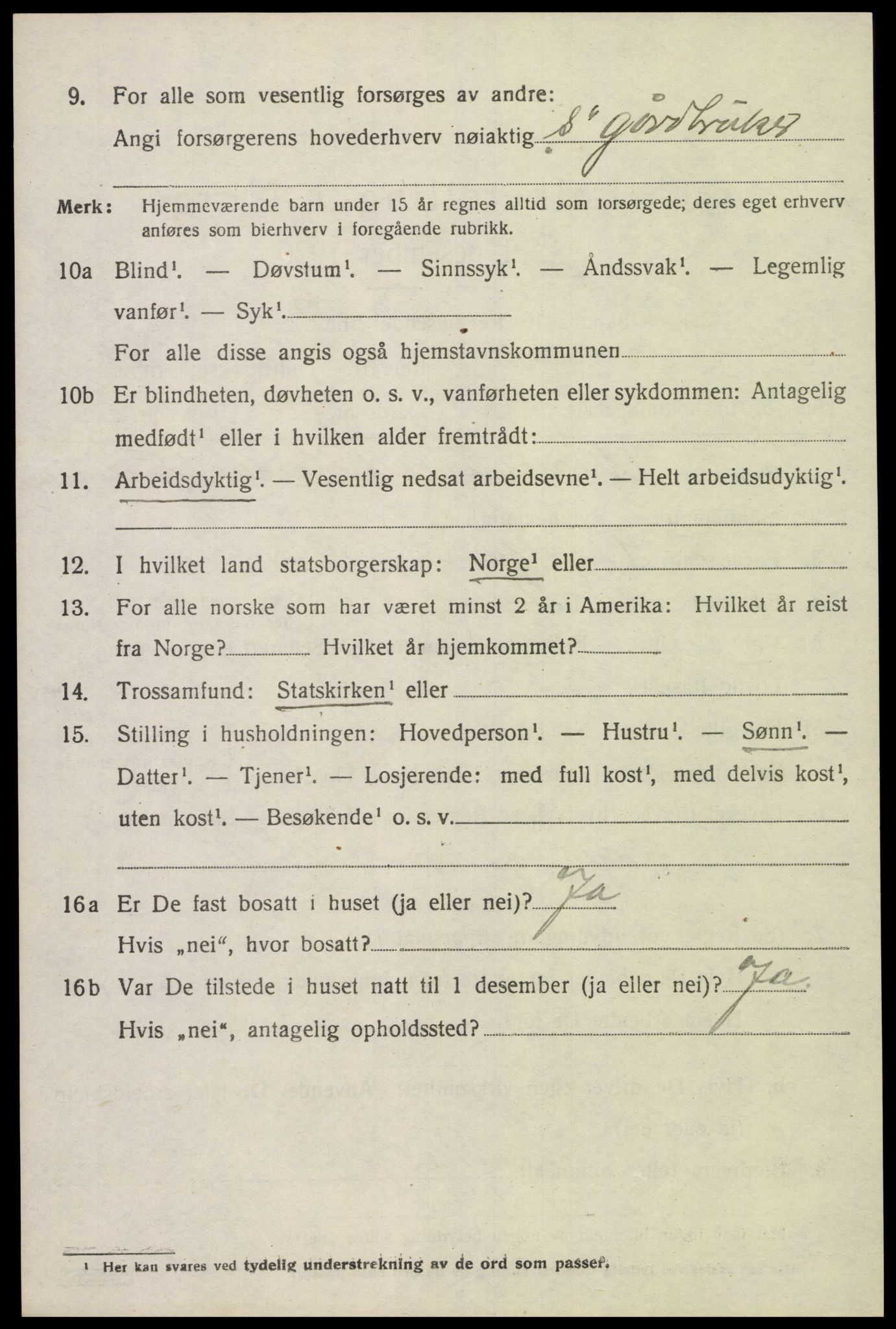 SAK, 1920 census for Sør-Audnedal, 1920, p. 6680