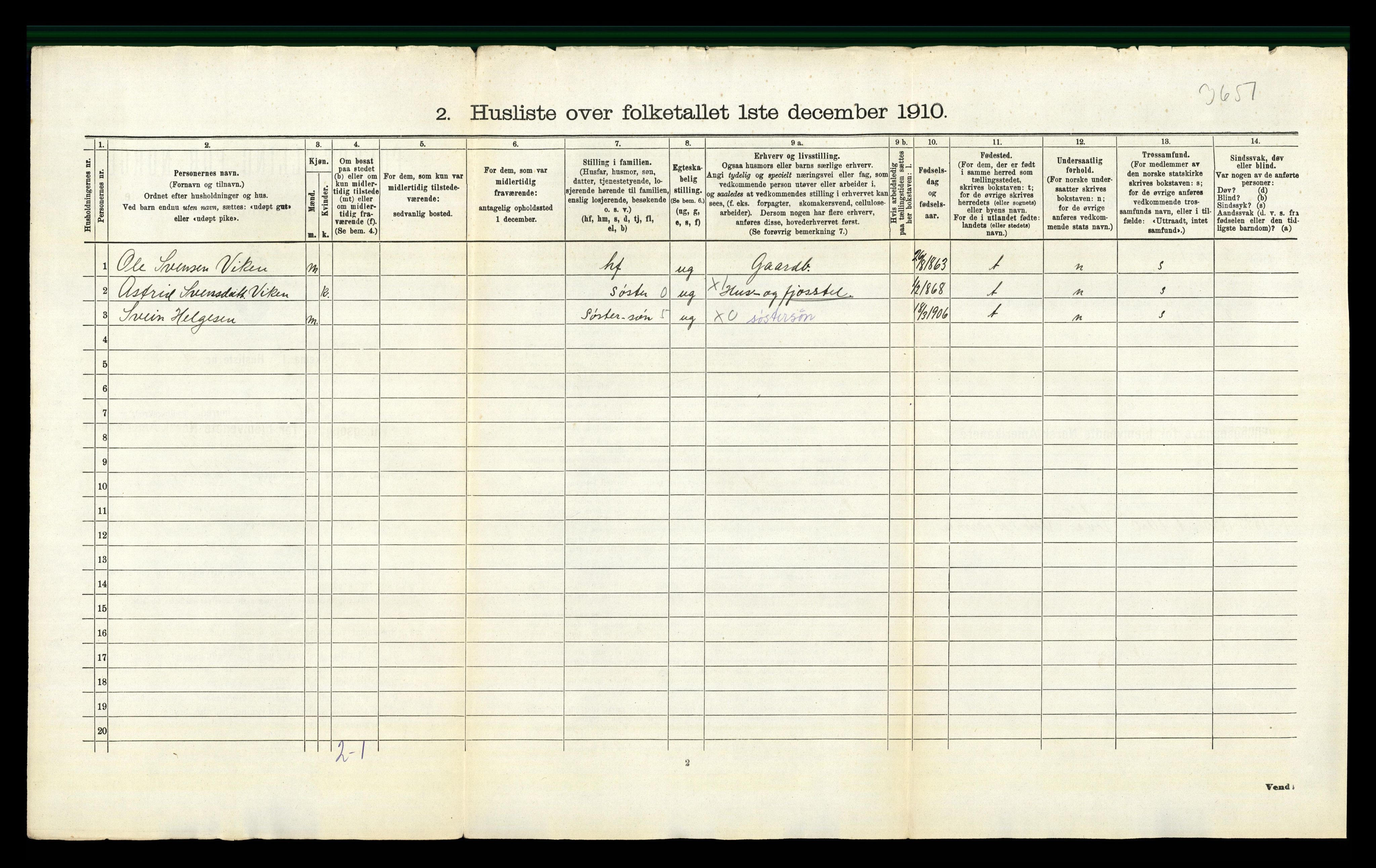 RA, 1910 census for Ål, 1910, p. 56