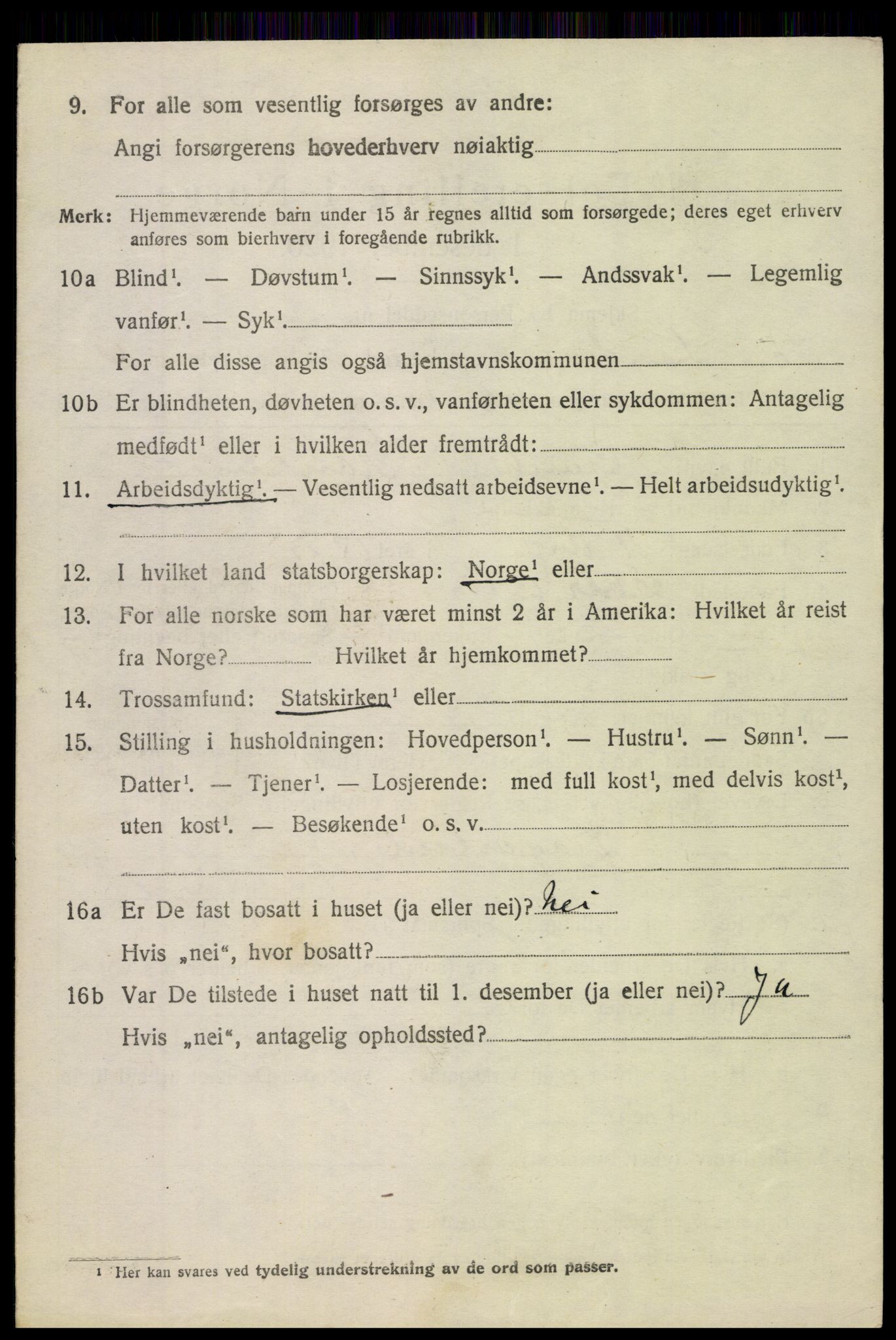 SAH, 1920 census for Nordre Land, 1920, p. 4503
