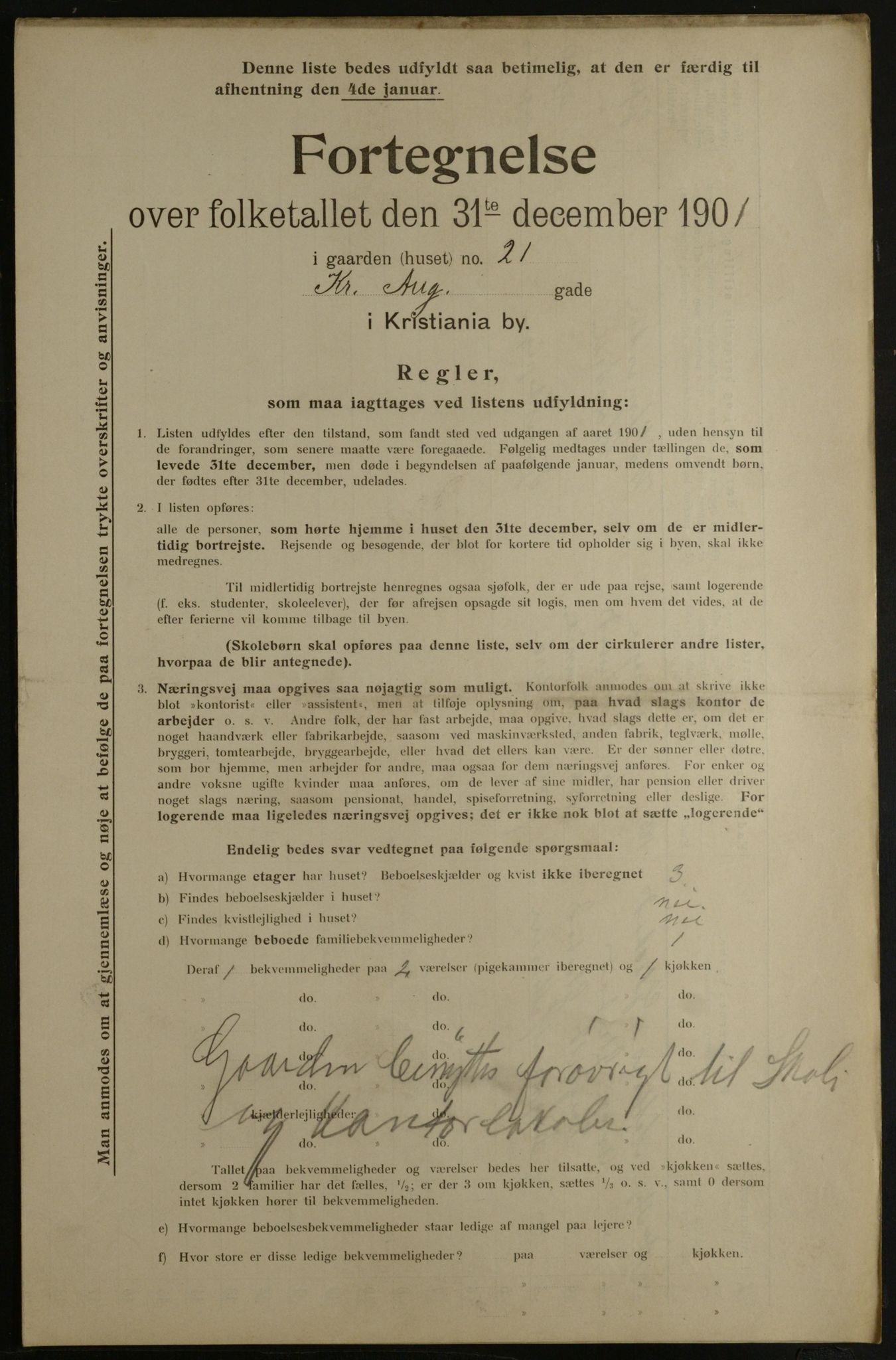 OBA, Municipal Census 1901 for Kristiania, 1901, p. 8318