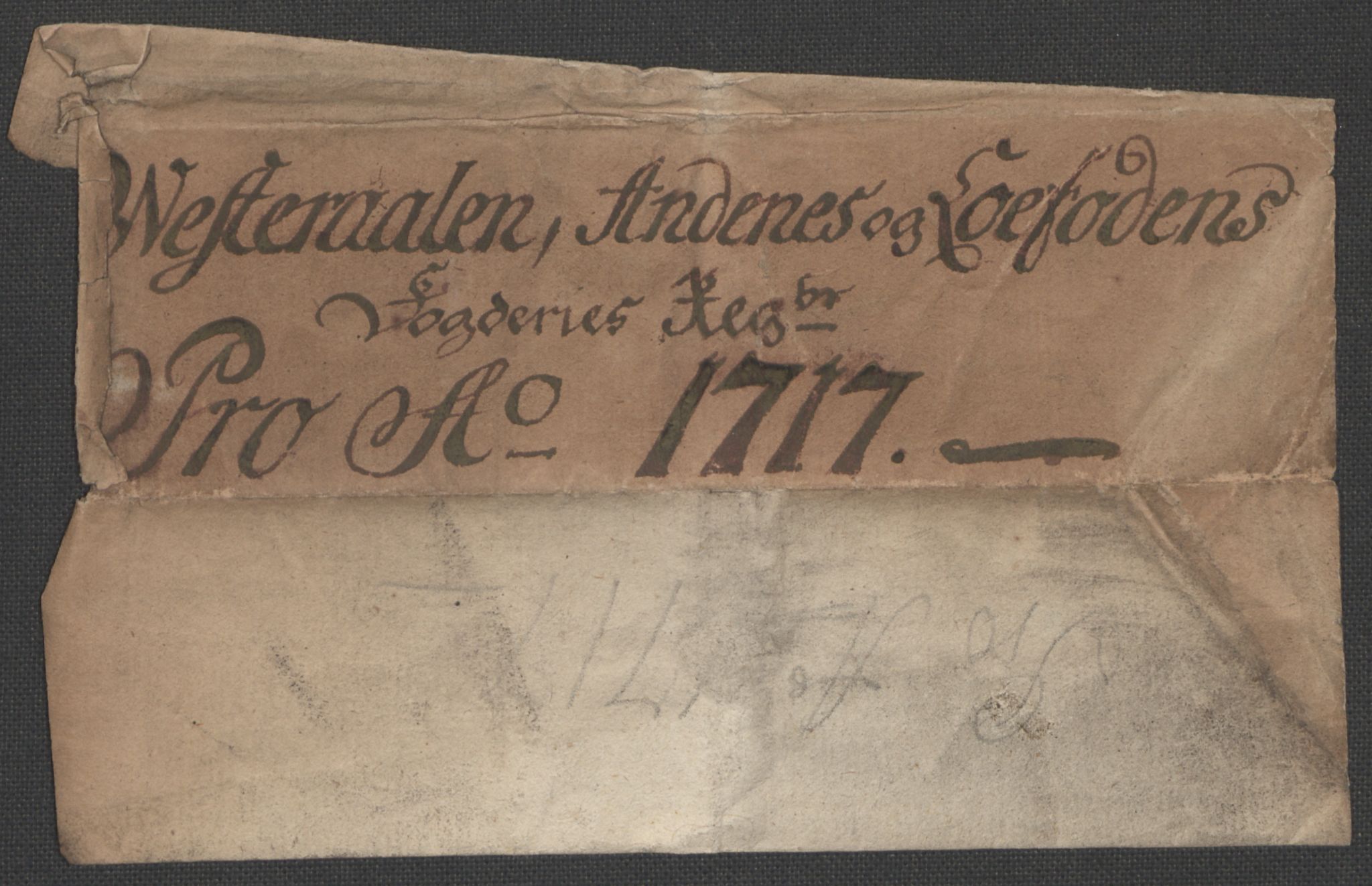 Rentekammeret inntil 1814, Reviderte regnskaper, Fogderegnskap, AV/RA-EA-4092/R67/L4683: Fogderegnskap Vesterålen, Andenes og Lofoten, 1717, p. 5