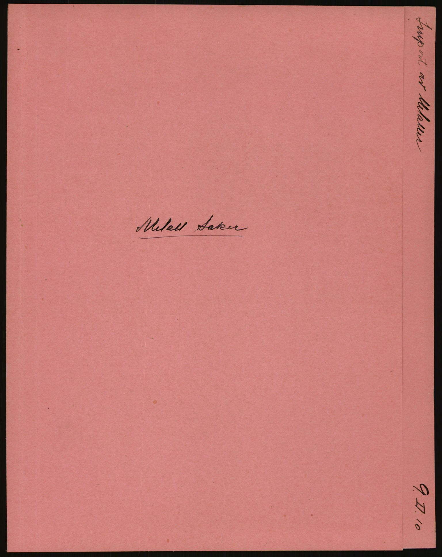 Direktoratet for industriforsyning, Sekretariatet, AV/RA-S-4153/D/Df/L0054: 9. Metallkontoret, 1940-1945, p. 1683