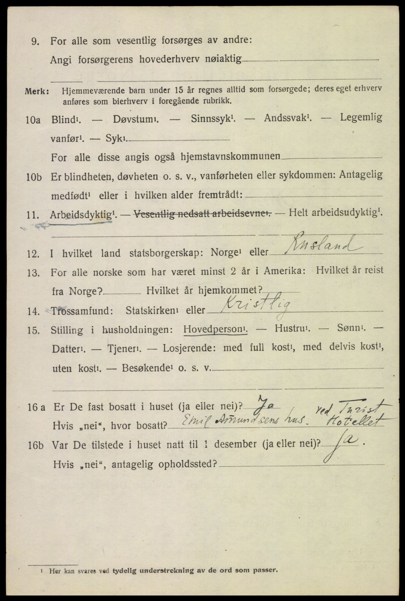 SAH, 1920 census for Fåberg, 1920, p. 6197