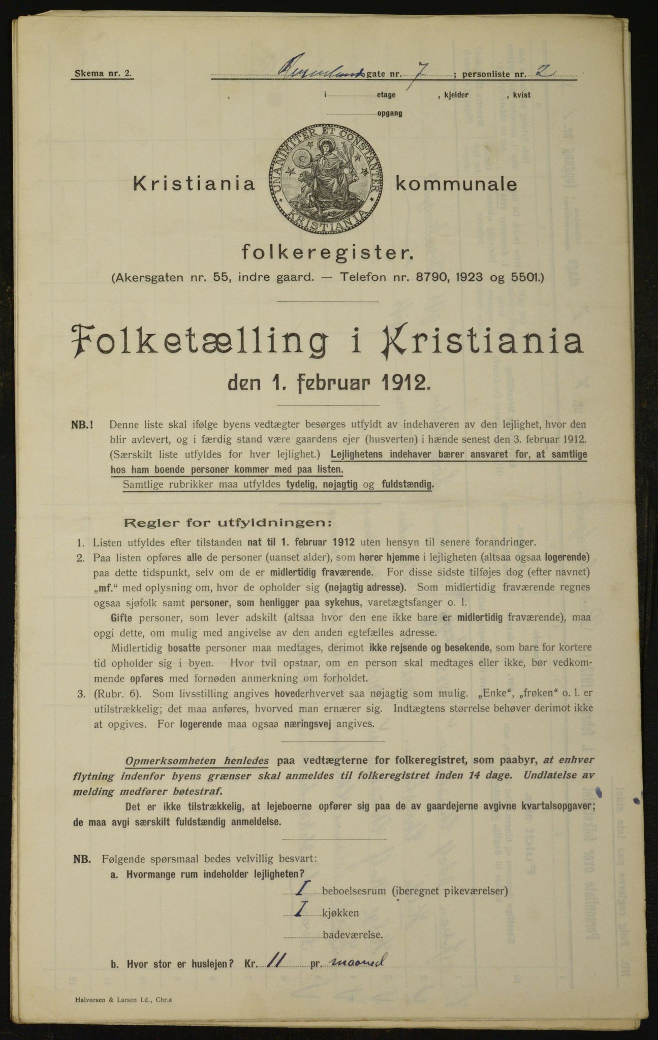 OBA, Municipal Census 1912 for Kristiania, 1912, p. 84203