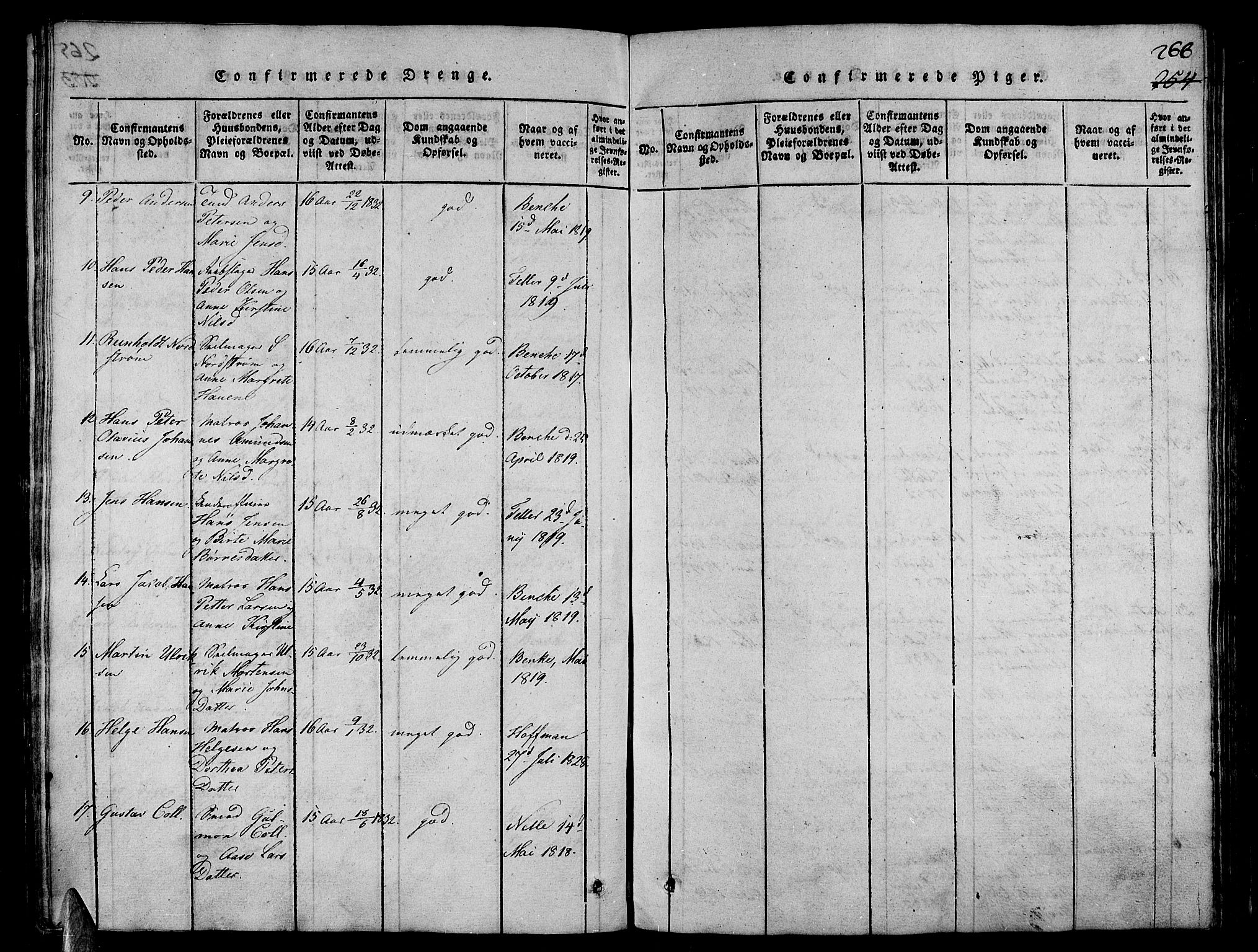 Stavern kirkebøker, AV/SAKO-A-318/G/Ga/L0001: Parish register (copy) no. 1, 1817-1841, p. 266