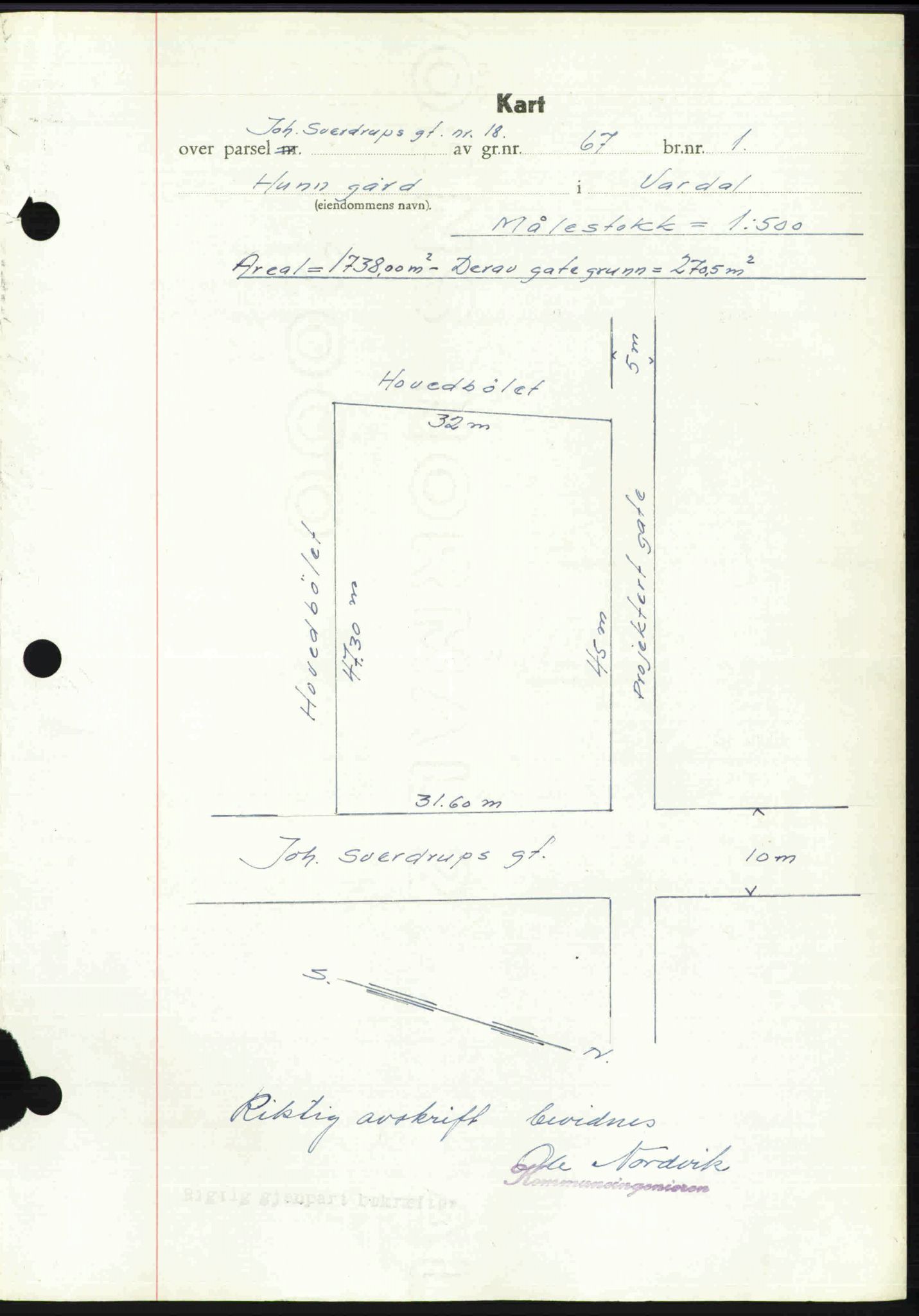 Toten tingrett, SAH/TING-006/H/Hb/Hbc/L0020: Mortgage book no. Hbc-20, 1948-1948, Diary no: : 3505/1948