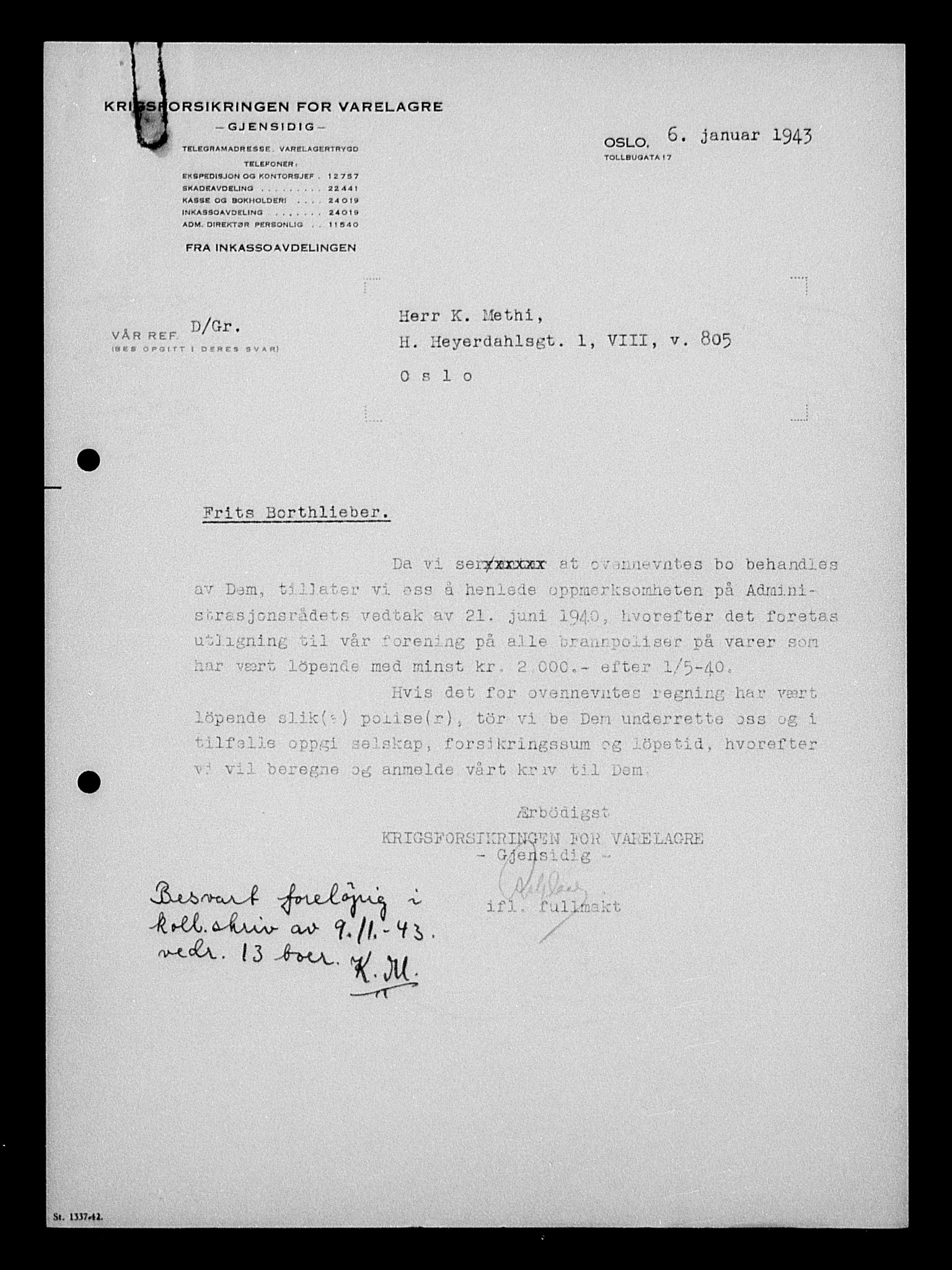 Justisdepartementet, Tilbakeføringskontoret for inndratte formuer, AV/RA-S-1564/H/Hc/Hcc/L0927: --, 1945-1947, p. 409