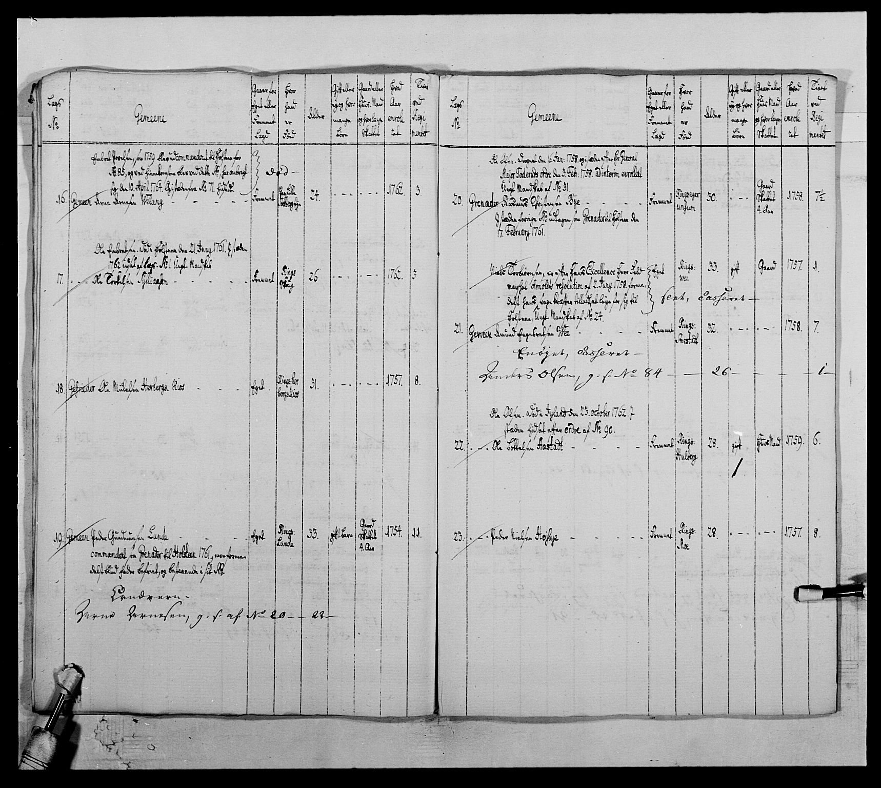 Kommanderende general (KG I) med Det norske krigsdirektorium, AV/RA-EA-5419/E/Ea/L0503b: 1. Opplandske regiment, 1764-1765, p. 485