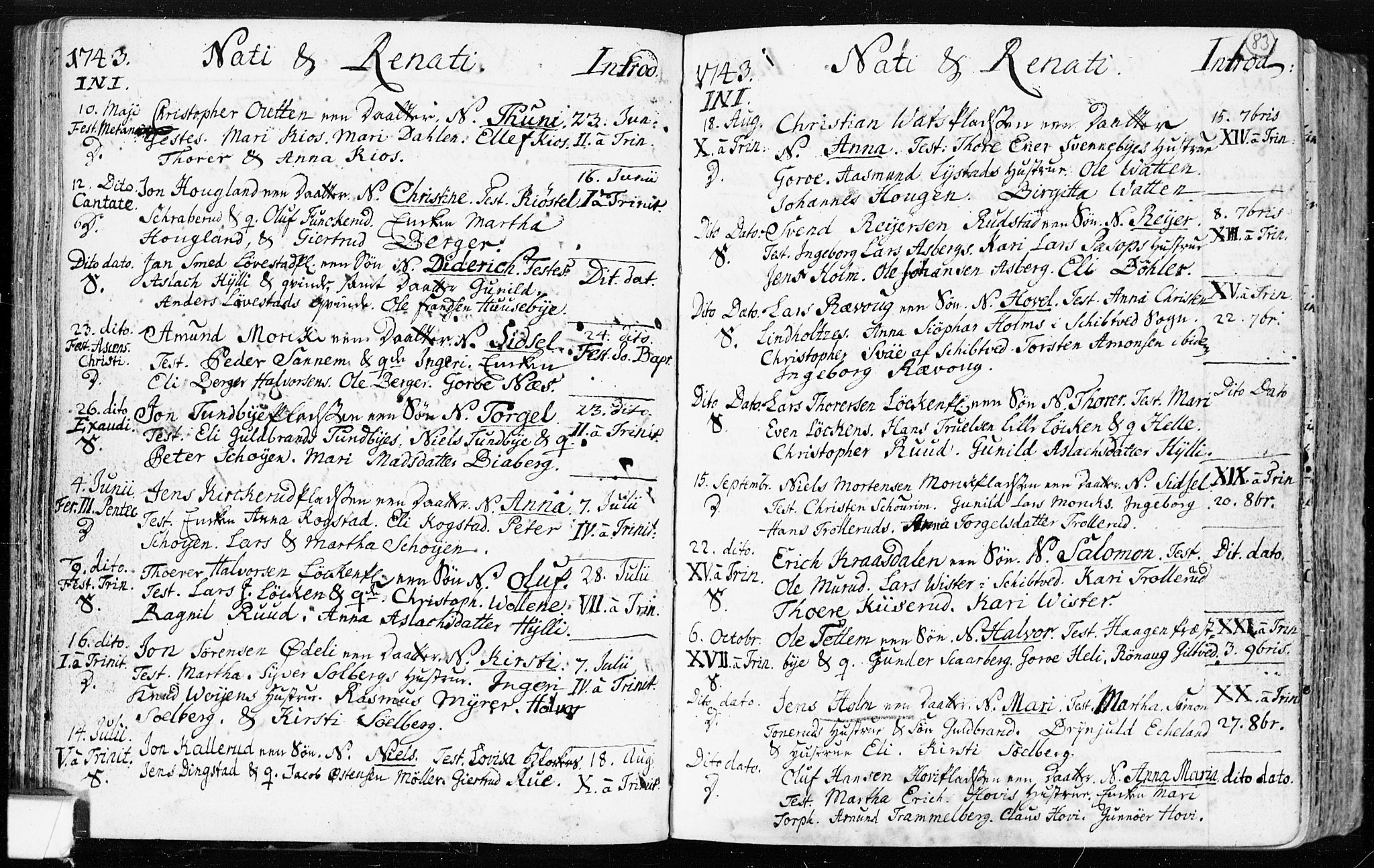Spydeberg prestekontor Kirkebøker, SAO/A-10924/F/Fa/L0002: Parish register (official) no. I 2, 1739-1780, p. 83