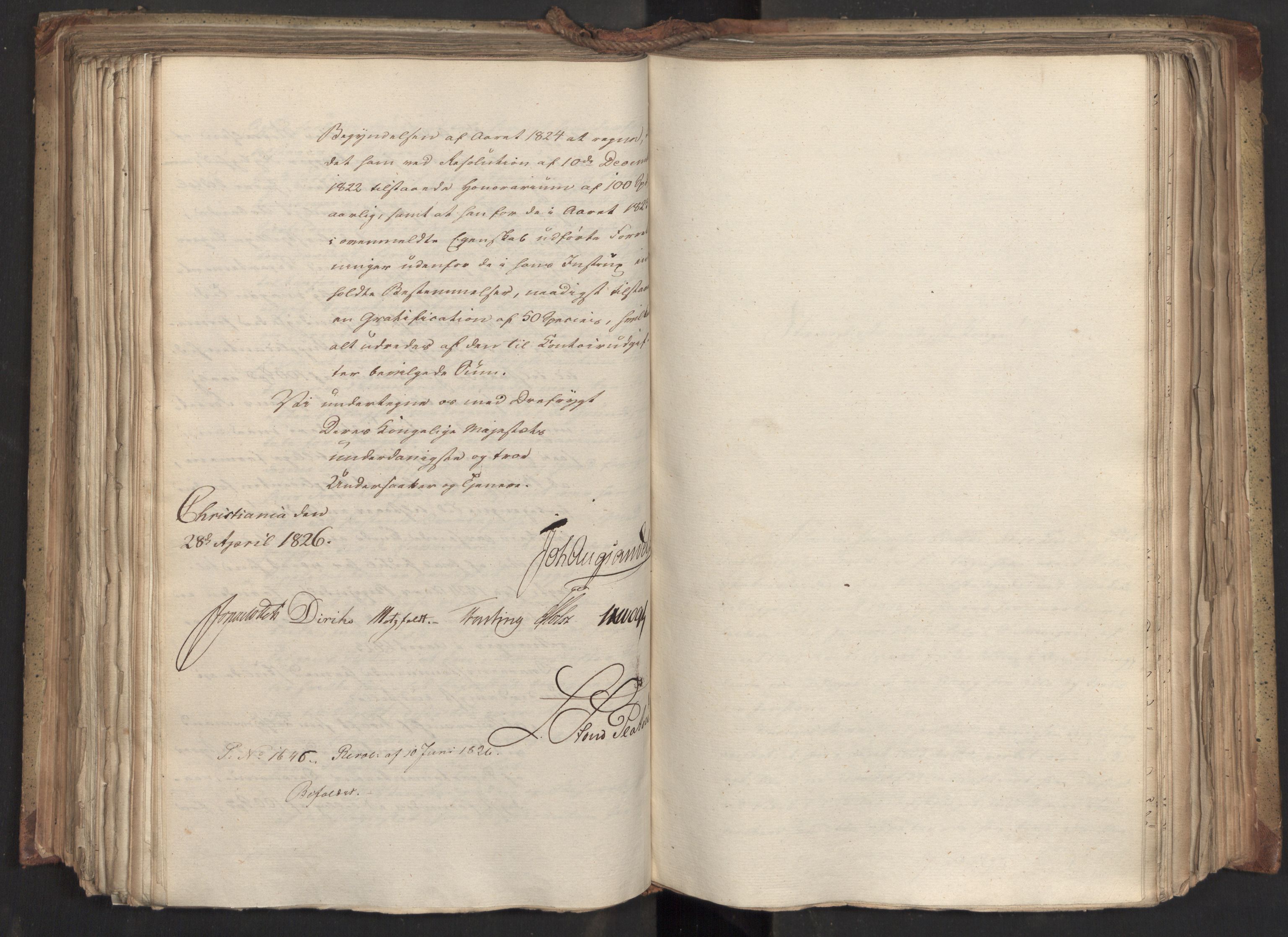 Statsrådsavdelingen i Stockholm, AV/RA-S-1003/D/Da/L0046: Regjeringsinnstillinger nr. 3308-3500, 1826, p. 257