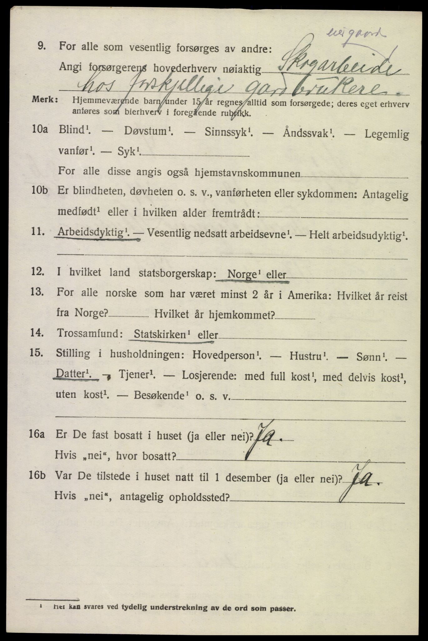 SAK, 1920 census for Søgne, 1920, p. 4790