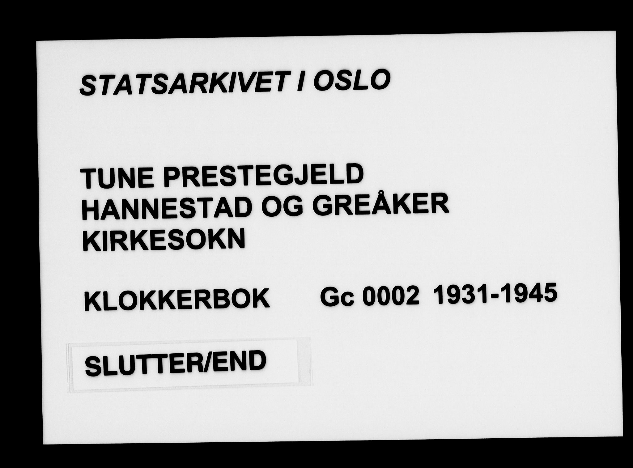 Tune prestekontor Kirkebøker, AV/SAO-A-2007/G/Gc/L0002: Parish register (copy) no. III 2, 1931-1945