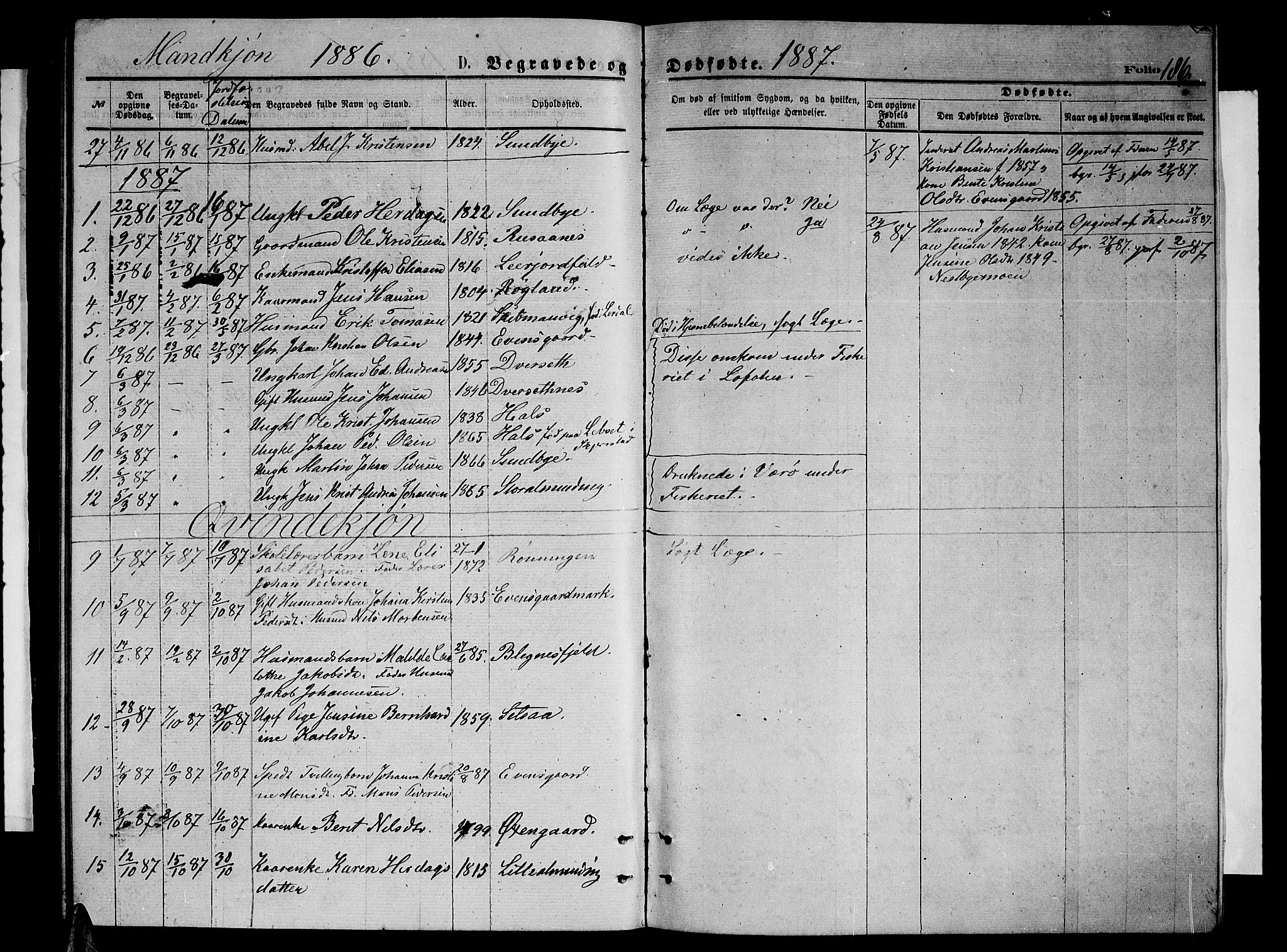 Ministerialprotokoller, klokkerbøker og fødselsregistre - Nordland, AV/SAT-A-1459/847/L0679: Parish register (copy) no. 847C07, 1870-1888, p. 186