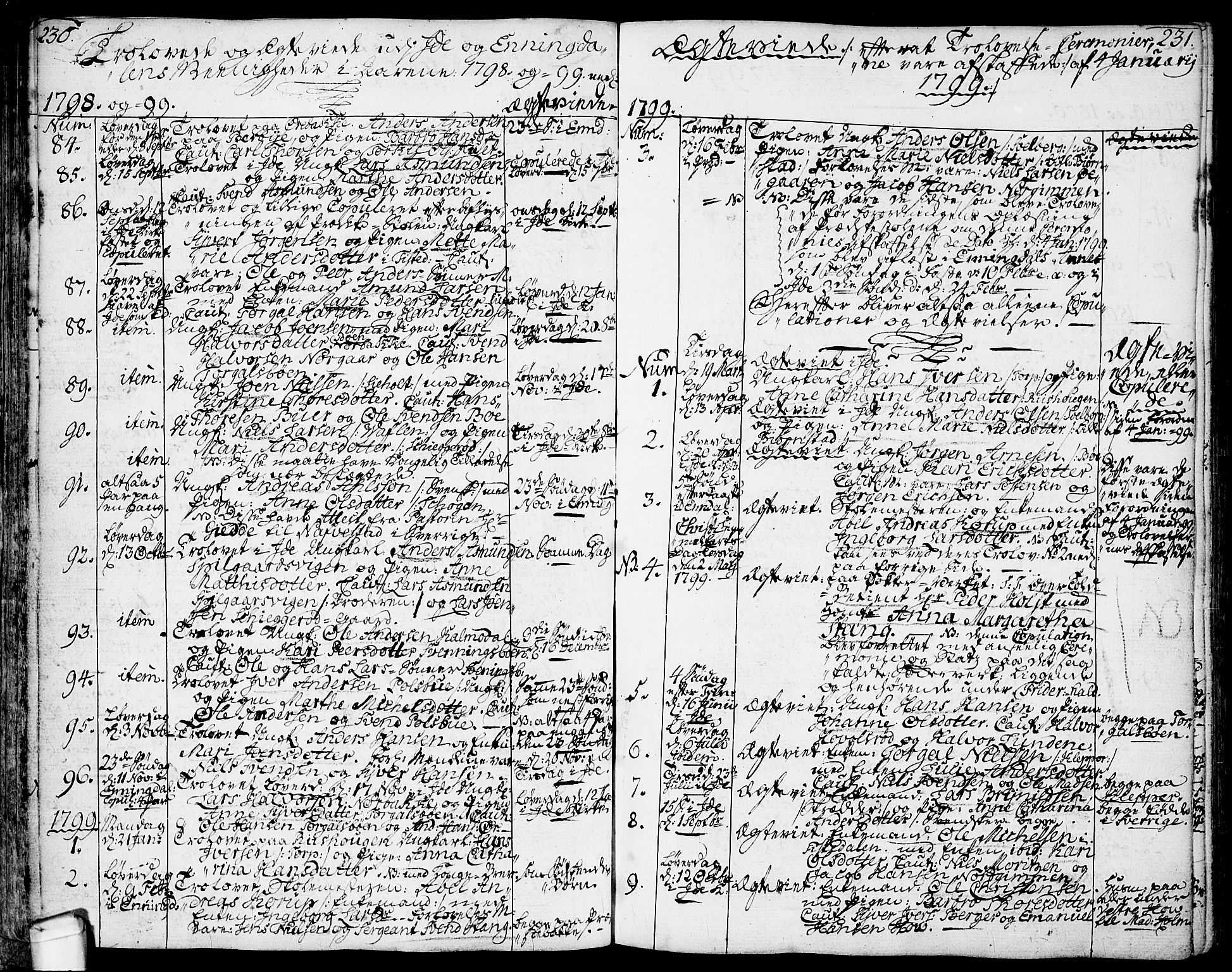 Idd prestekontor Kirkebøker, SAO/A-10911/F/Fc/L0001: Parish register (official) no. III 1, 1770-1814, p. 230-231