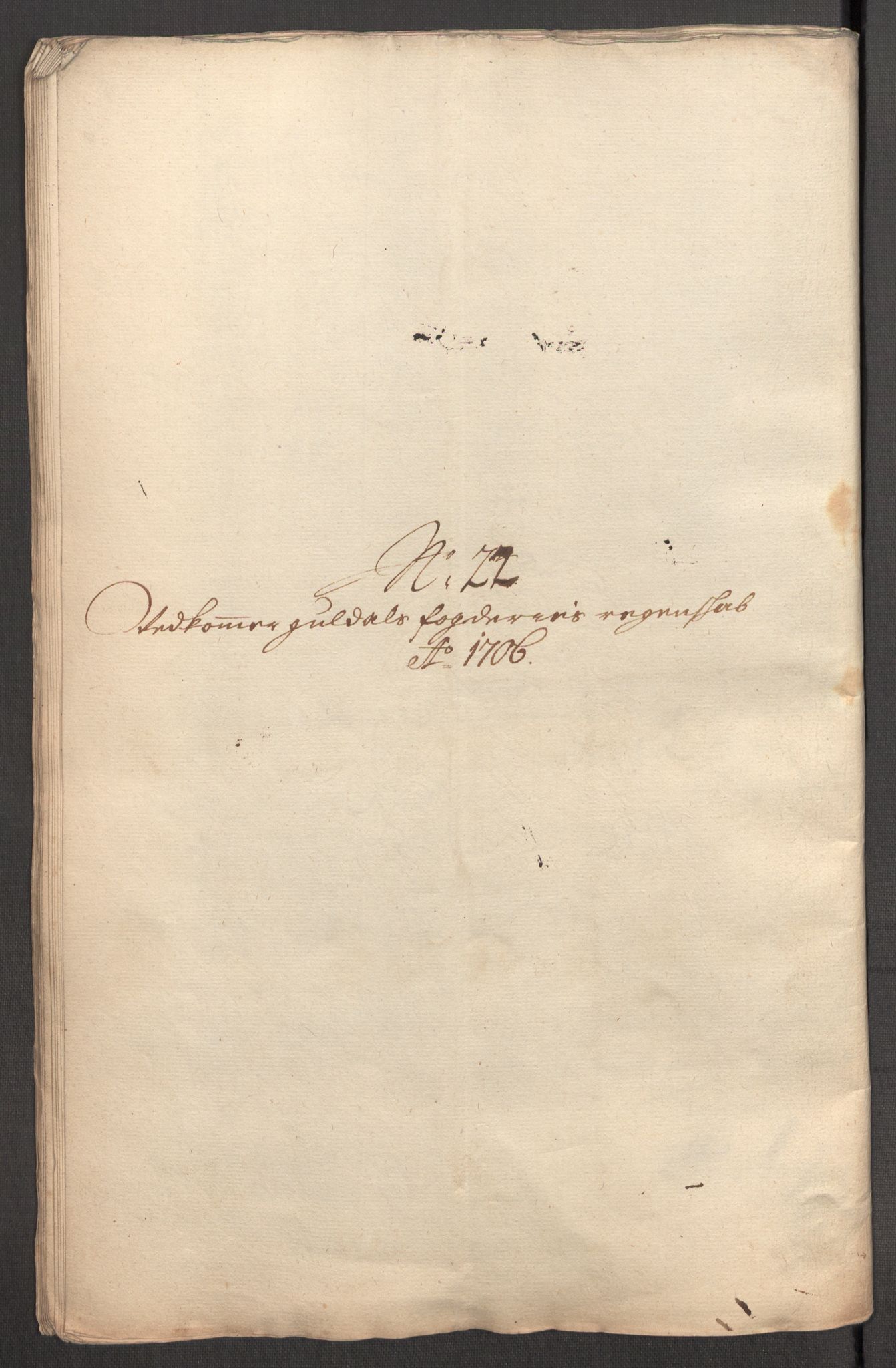 Rentekammeret inntil 1814, Reviderte regnskaper, Fogderegnskap, AV/RA-EA-4092/R60/L3956: Fogderegnskap Orkdal og Gauldal, 1706, p. 377