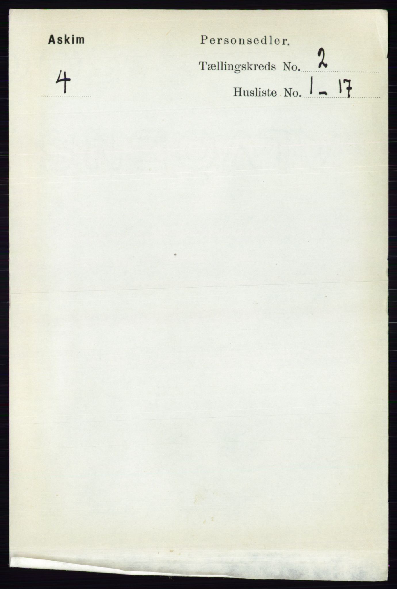 RA, 1891 census for 0124 Askim, 1891, p. 250