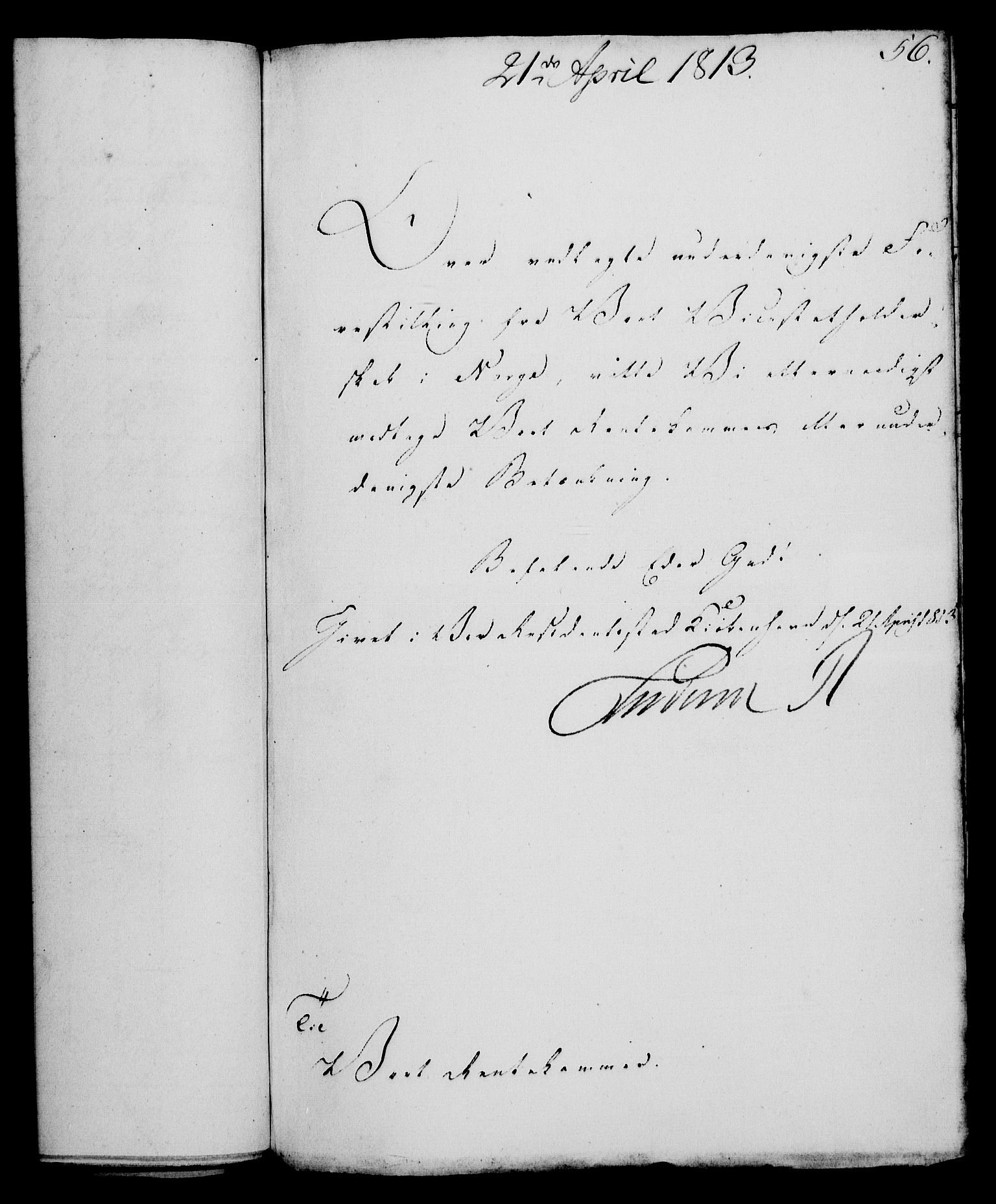 Rentekammeret, Kammerkanselliet, RA/EA-3111/G/Gf/Gfa/L0095: Norsk relasjons- og resolusjonsprotokoll (merket RK 52.95), 1813-1814, p. 219