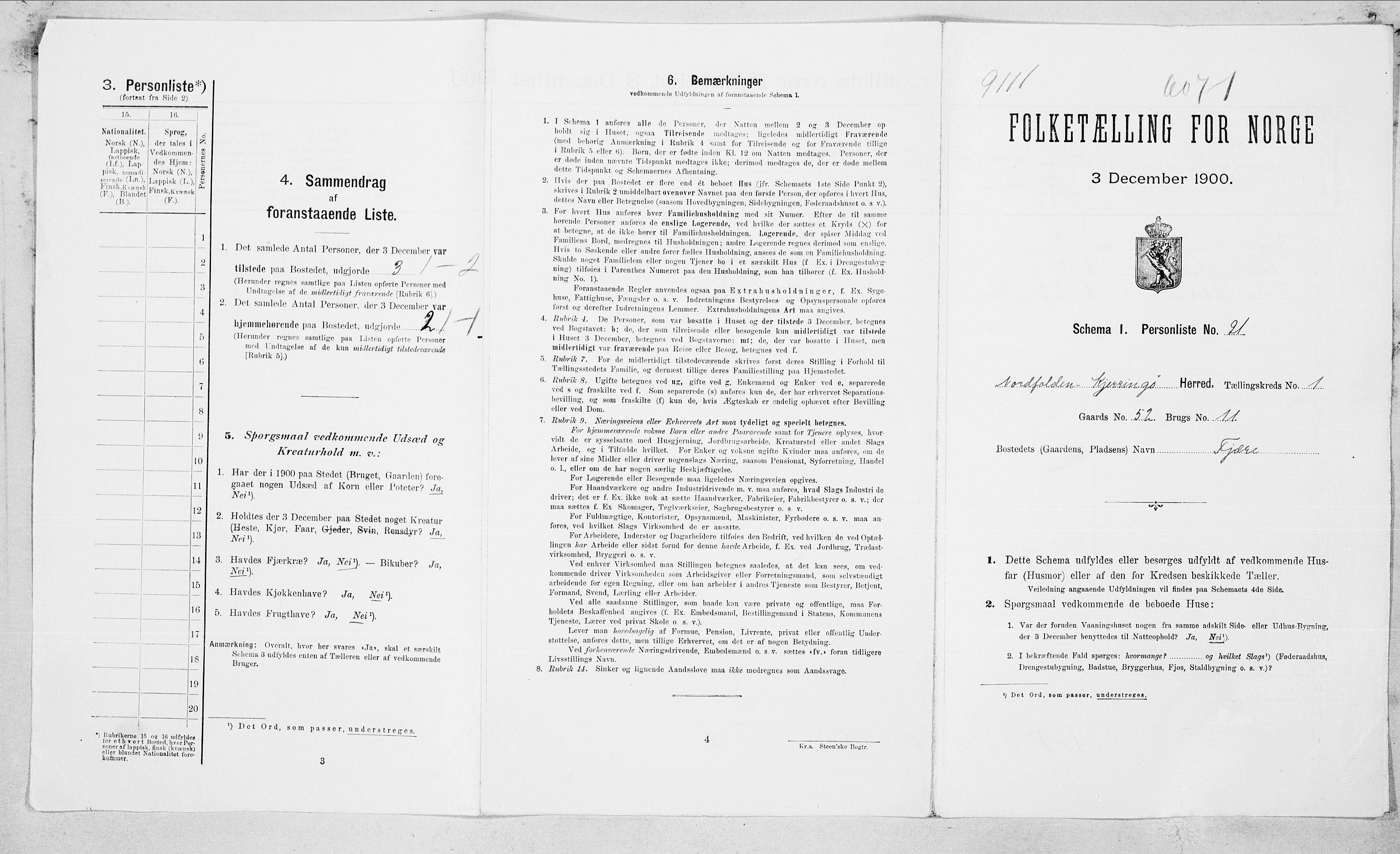 SAT, 1900 census for Nordfold-Kjerringøy, 1900, p. 58