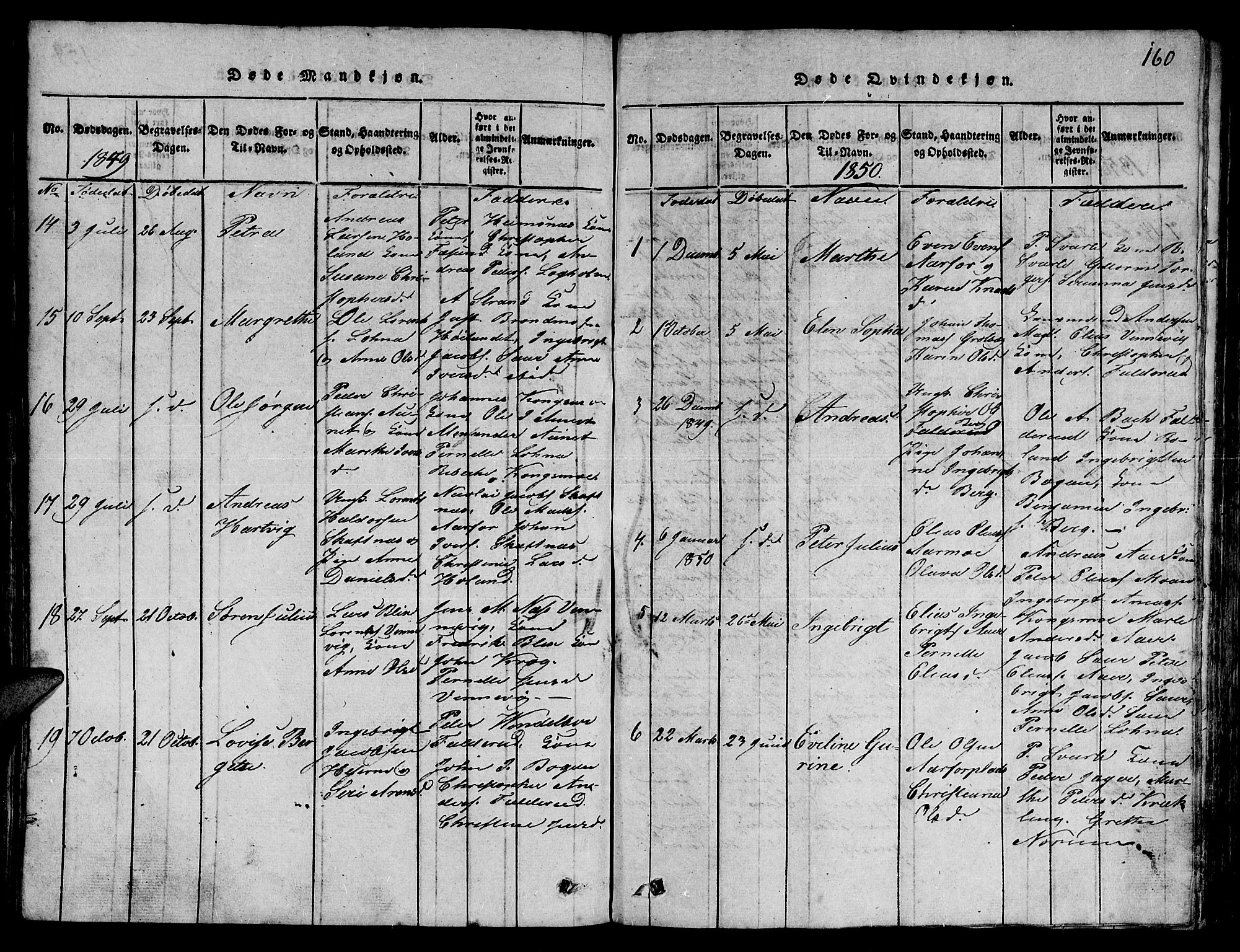 Ministerialprotokoller, klokkerbøker og fødselsregistre - Nord-Trøndelag, SAT/A-1458/780/L0648: Parish register (copy) no. 780C01 /3, 1815-1877, p. 160