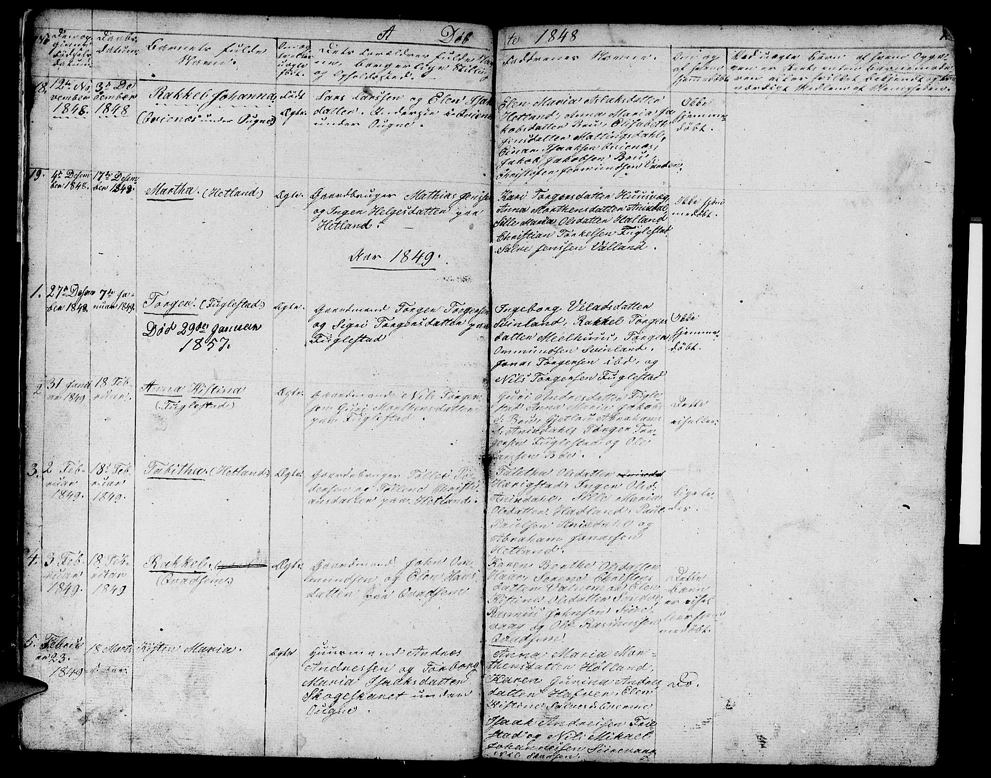 Eigersund sokneprestkontor, AV/SAST-A-101807/S09/L0003: Parish register (copy) no. B 3, 1846-1875, p. 7