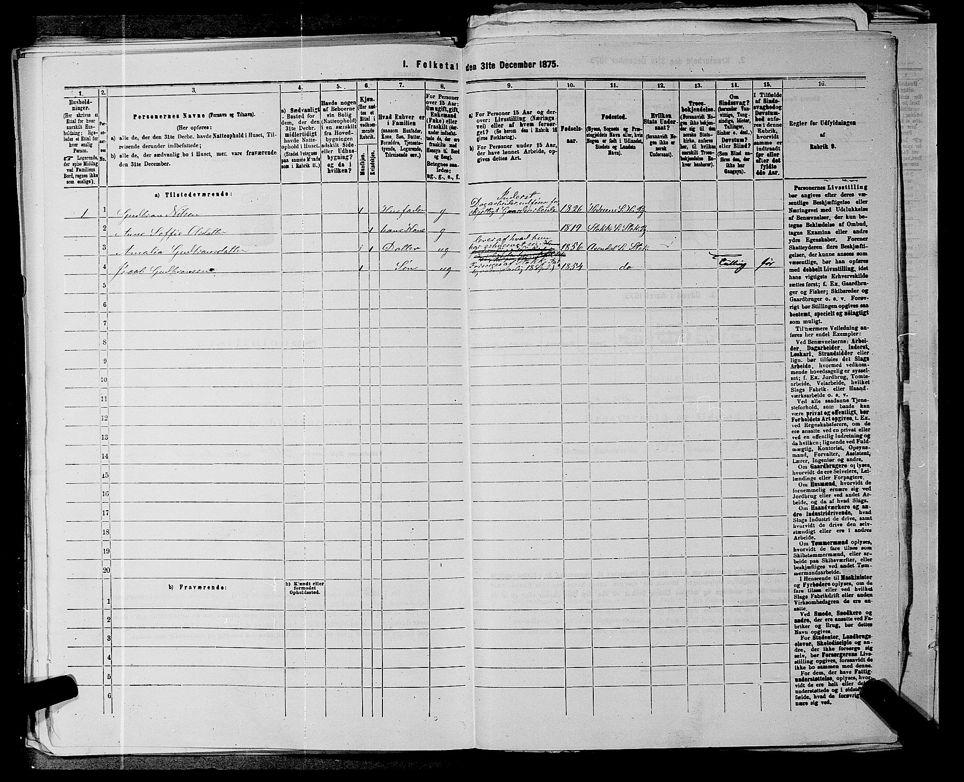 SAKO, 1875 census for 0720P Stokke, 1875, p. 1503