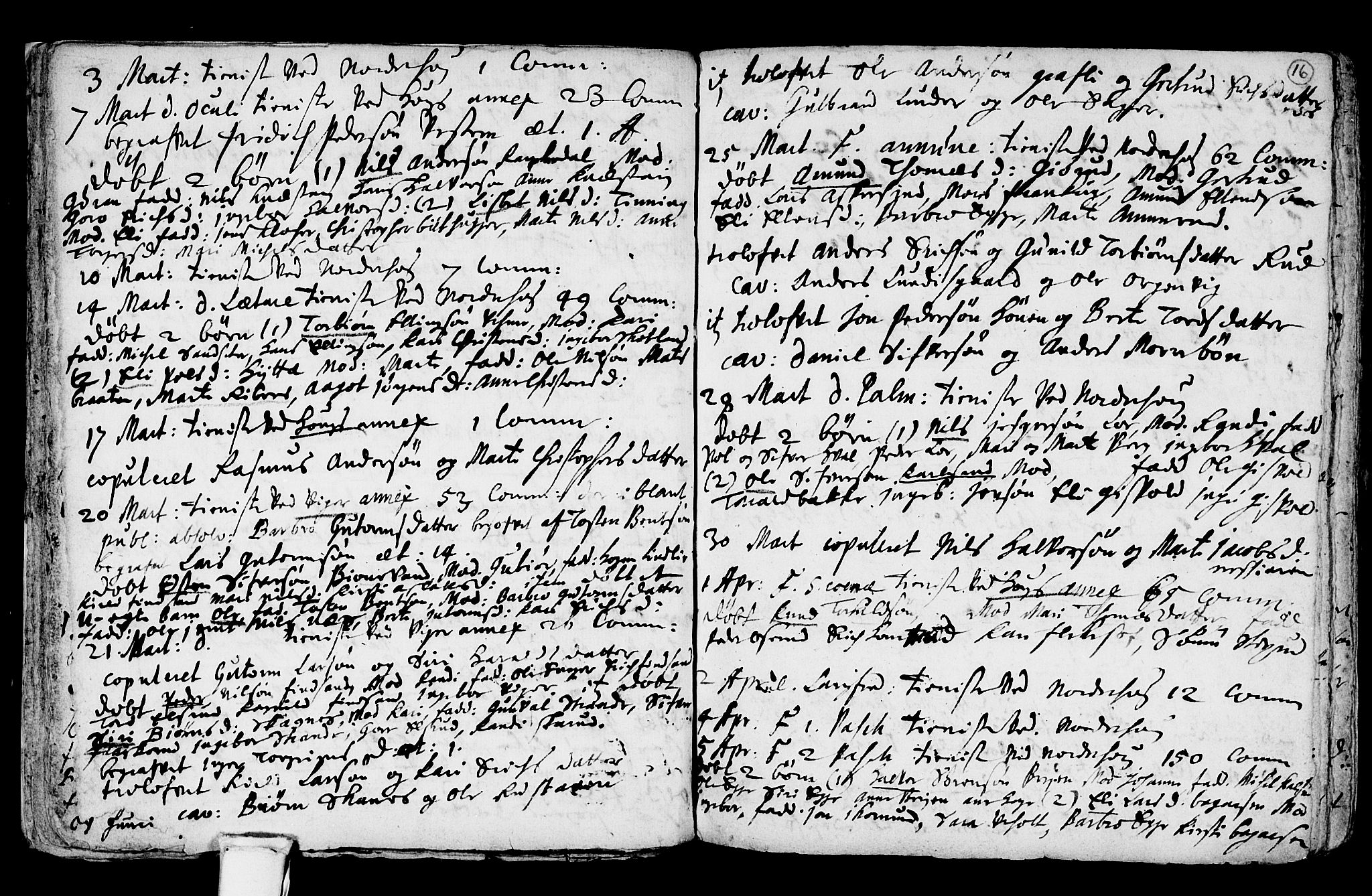 Norderhov kirkebøker, AV/SAKO-A-237/F/Fa/L0001: Parish register (official) no. 1, 1704-1716, p. 16