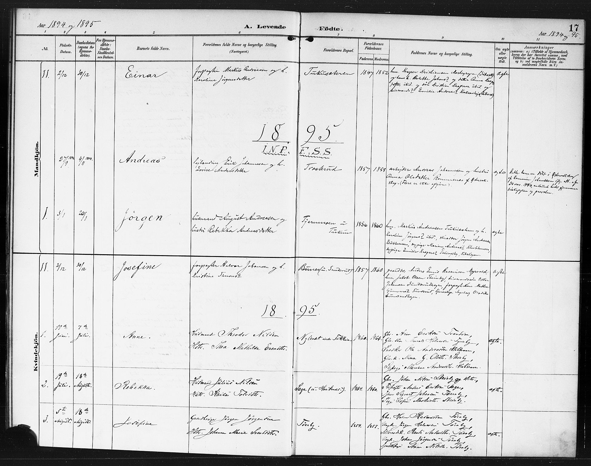 Rødenes prestekontor Kirkebøker, AV/SAO-A-2005/F/Fb/L0002: Parish register (official) no. II 2, 1890-1900, p. 17