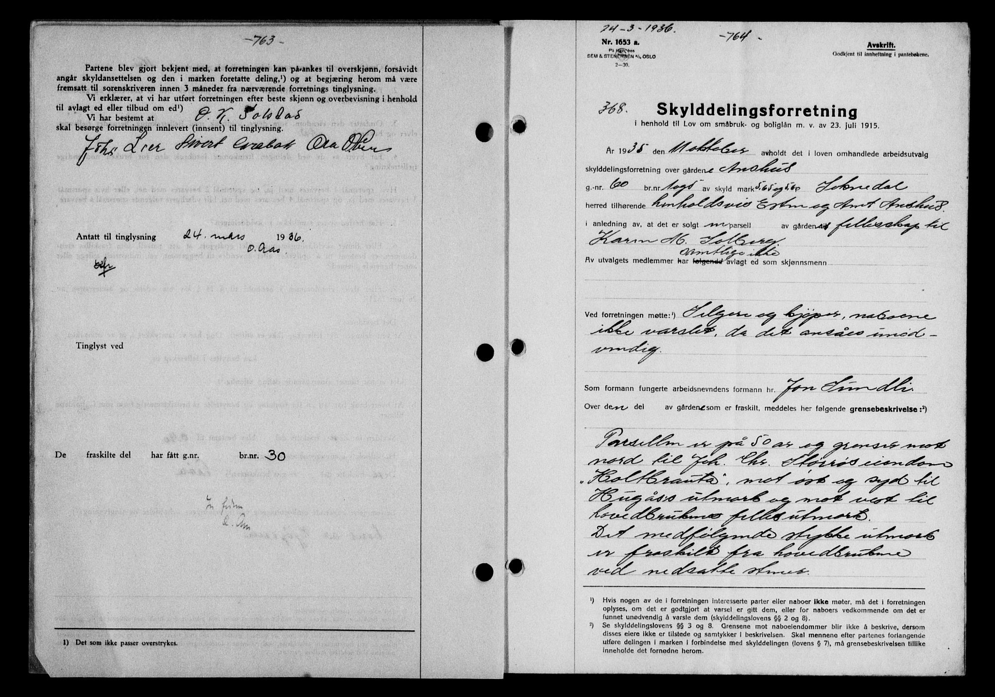 Gauldal sorenskriveri, SAT/A-0014/1/2/2C/L0045: Mortgage book no. 47-49, 1935-1936, Deed date: 24.03.1936