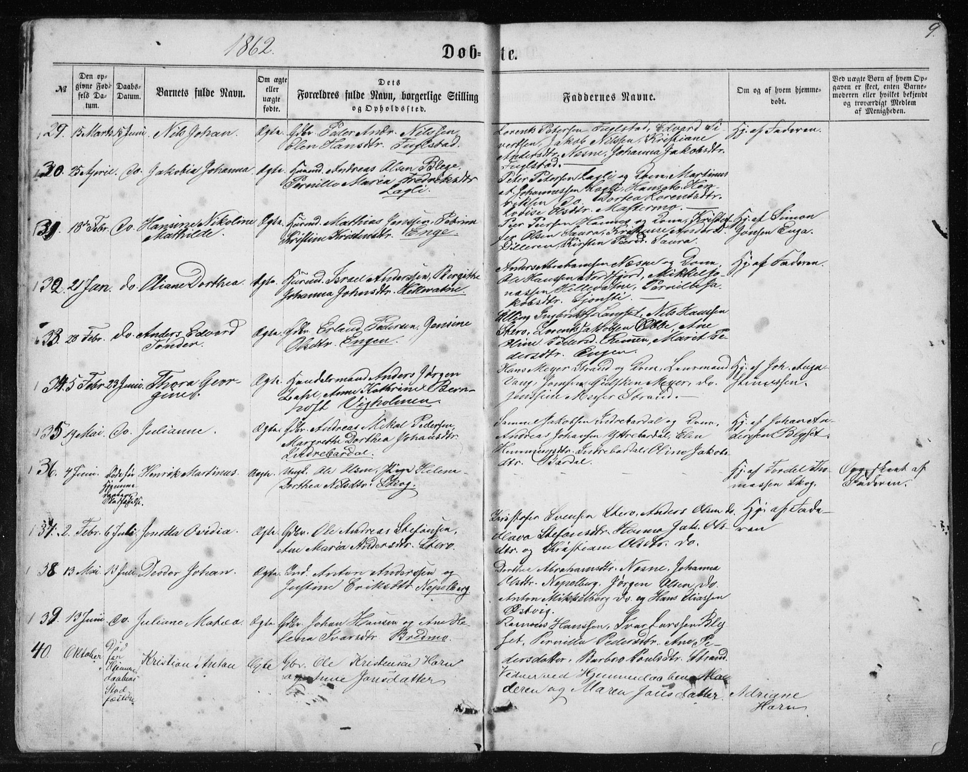 Ministerialprotokoller, klokkerbøker og fødselsregistre - Nordland, SAT/A-1459/838/L0556: Parish register (copy) no. 838C03, 1861-1893, p. 9