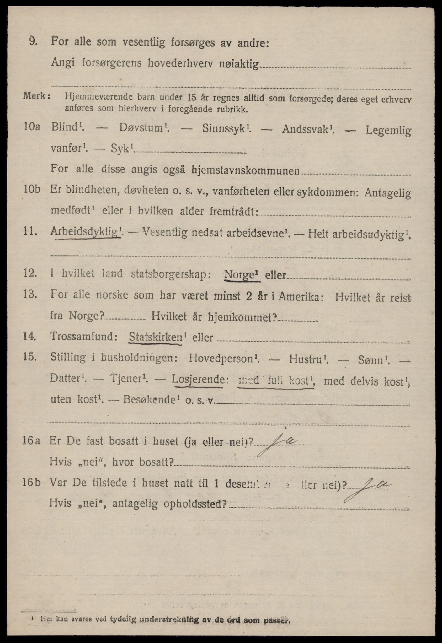 SAT, 1920 census for Stemshaug, 1920, p. 663