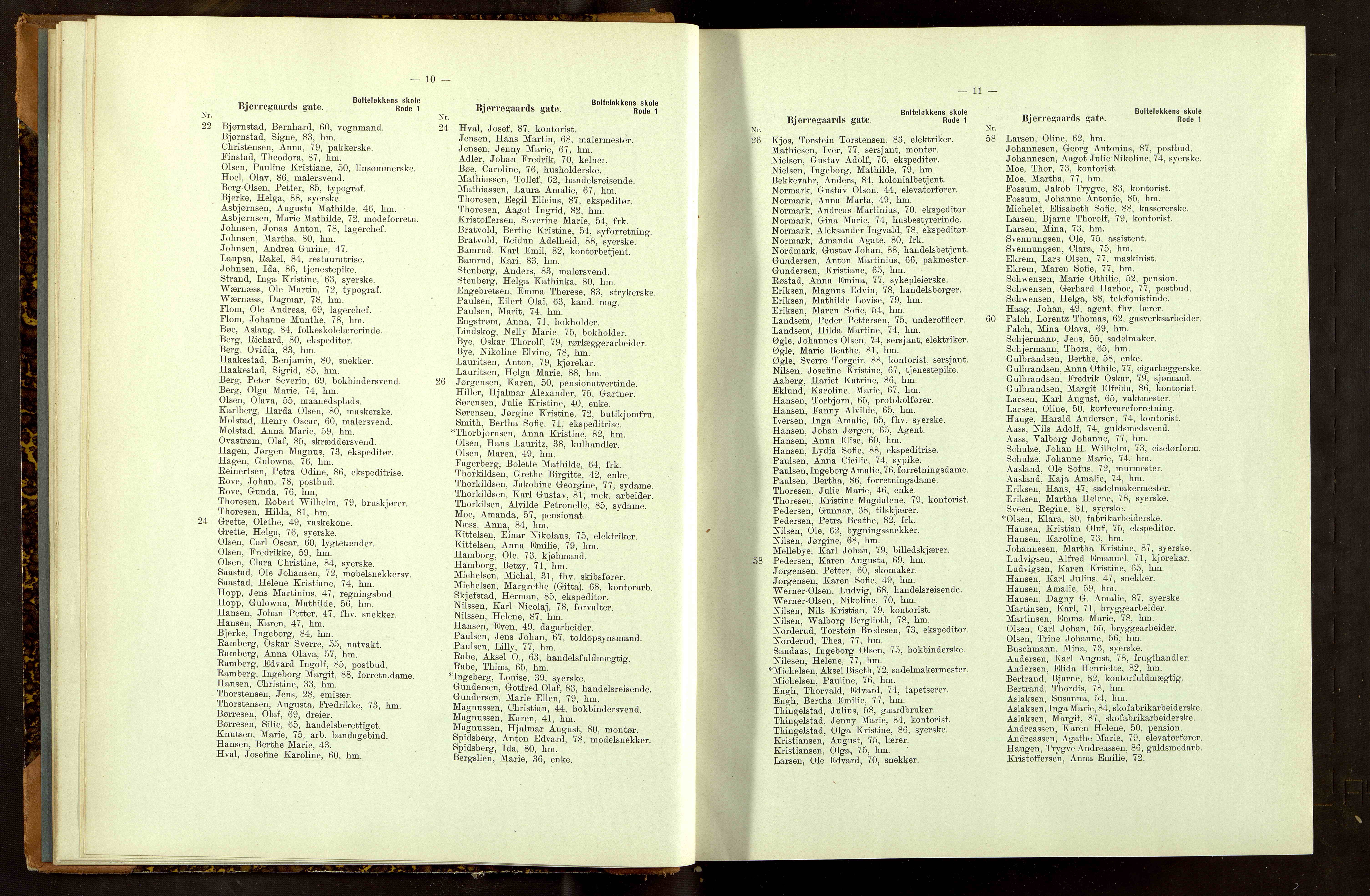 Folkeregisteret ( Valgstyret ), OBA/A-20059, 1913, p. 10-11