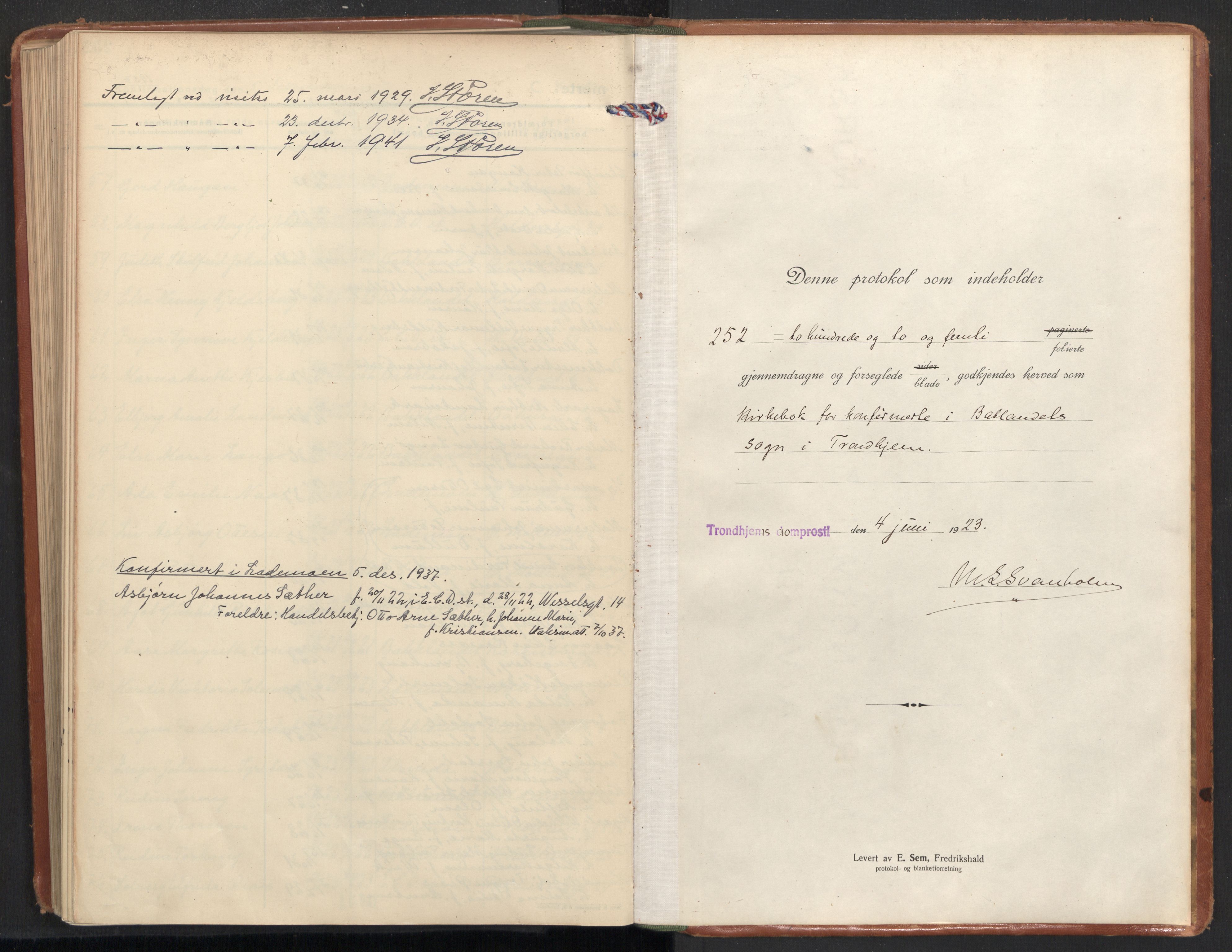 Ministerialprotokoller, klokkerbøker og fødselsregistre - Sør-Trøndelag, SAT/A-1456/604/L0208: Parish register (official) no. 604A28, 1923-1937