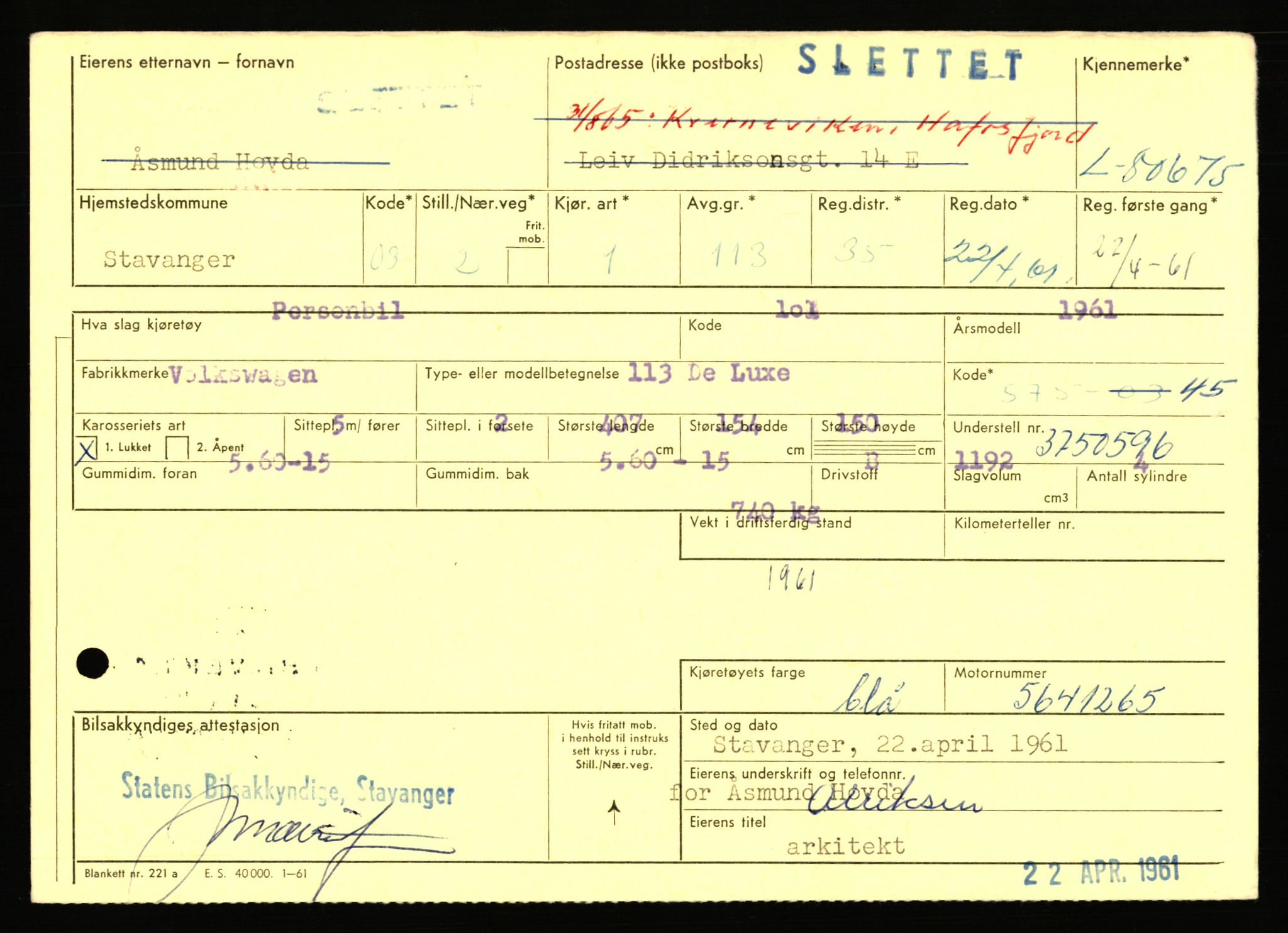 Stavanger trafikkstasjon, AV/SAST-A-101942/0/F/L0071: L-80500 - L-82199, 1930-1971, p. 275