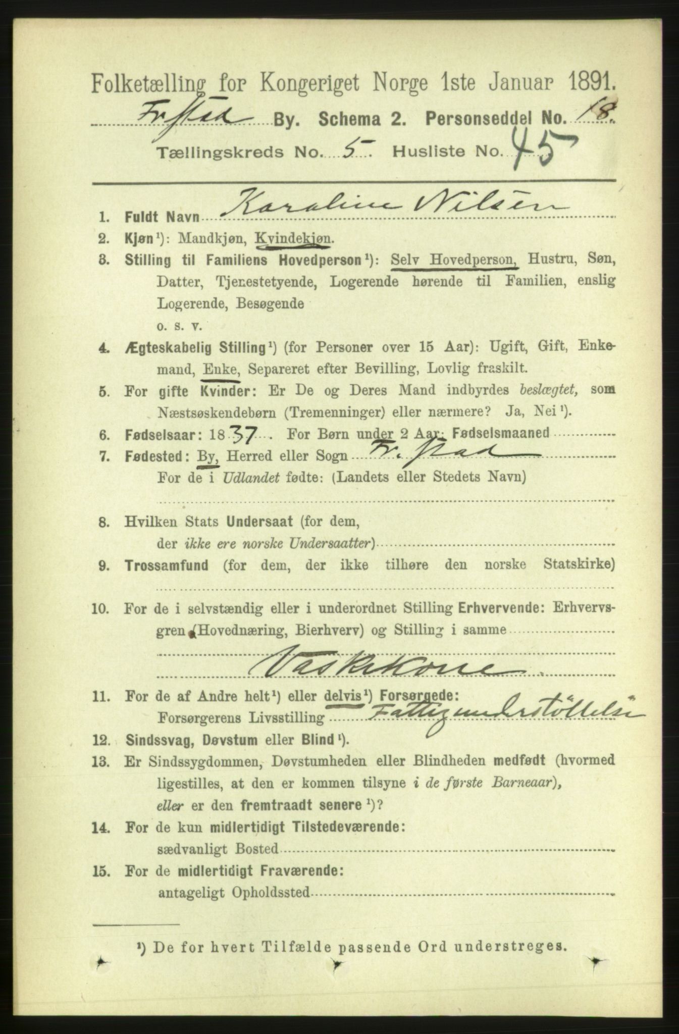 RA, 1891 census for 0103 Fredrikstad, 1891, p. 7228