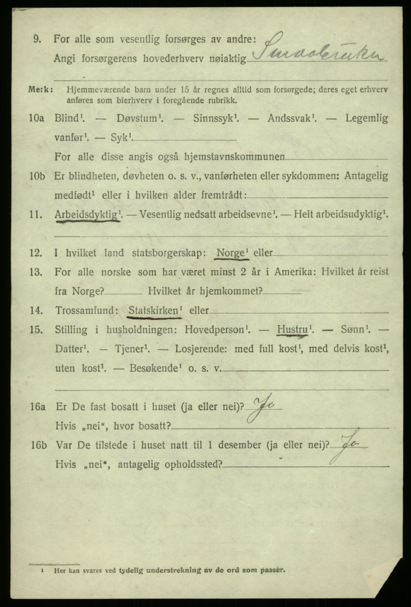 SAB, 1920 census for Masfjorden, 1920, p. 4764