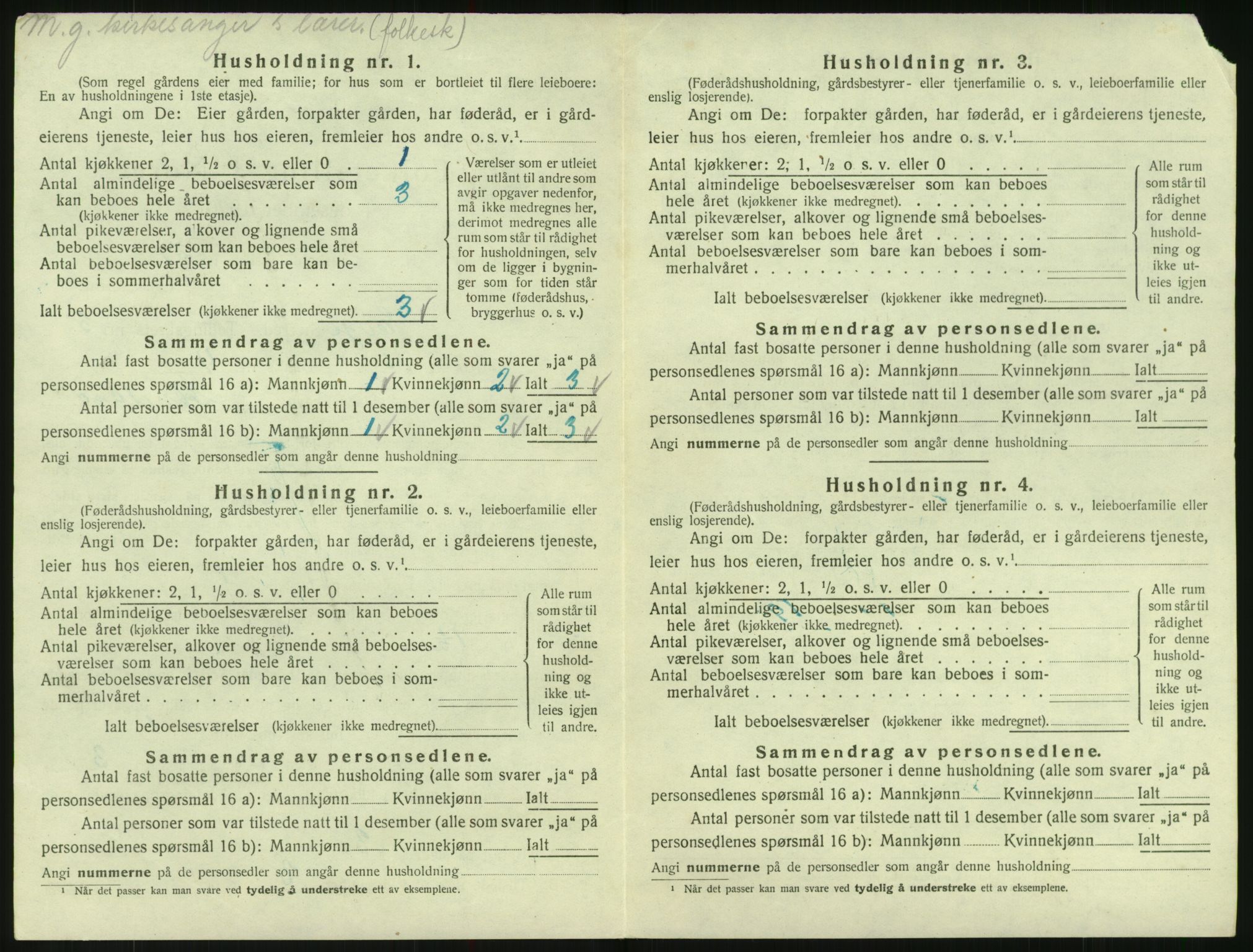 SAK, 1920 census for Evje, 1920, p. 159