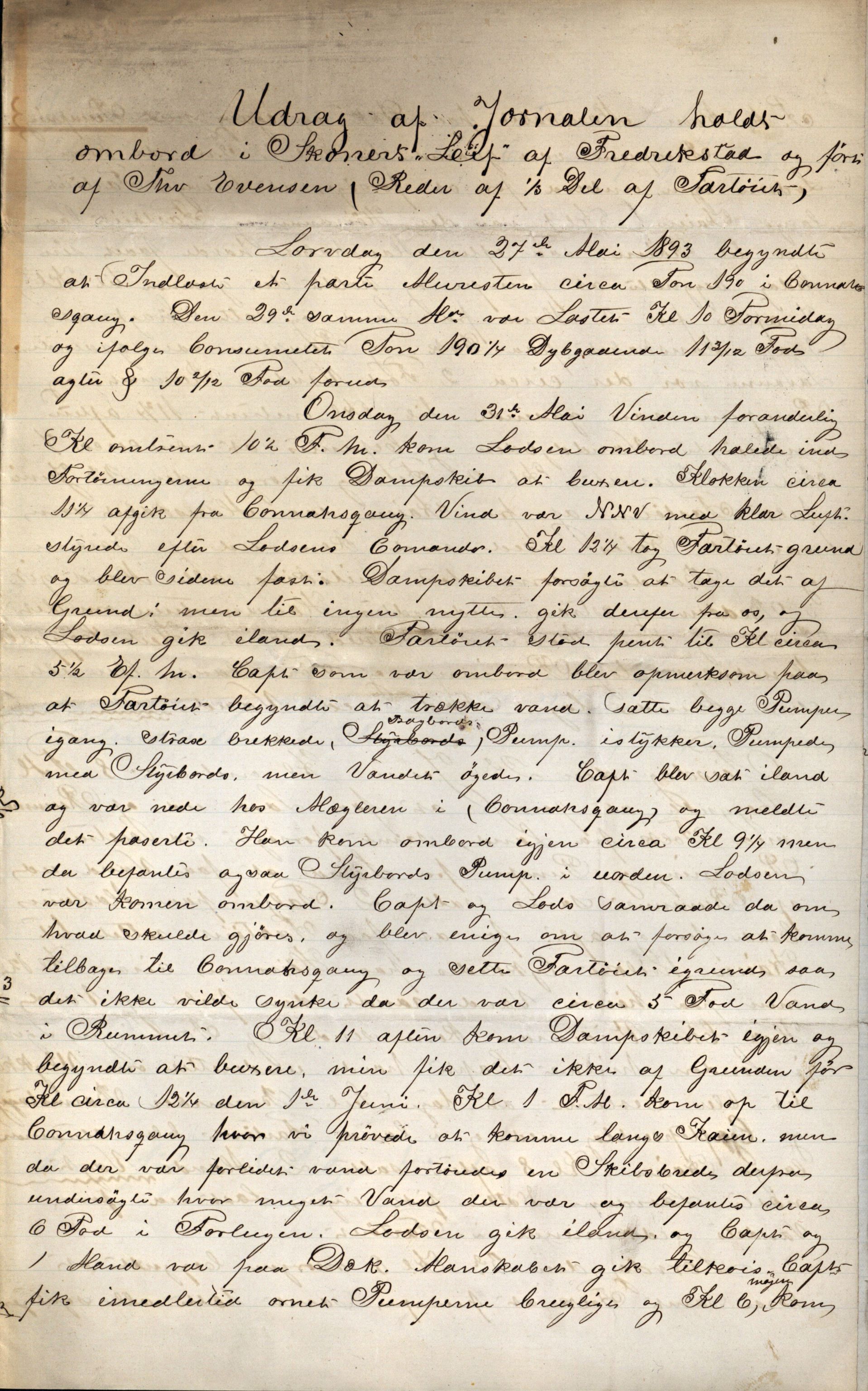 Pa 63 - Østlandske skibsassuranceforening, VEMU/A-1079/G/Ga/L0030/0001: Havaridokumenter / Leif, Korsvei, Margret, Mangerton, Mathilde, Island, Andover, 1893, p. 120
