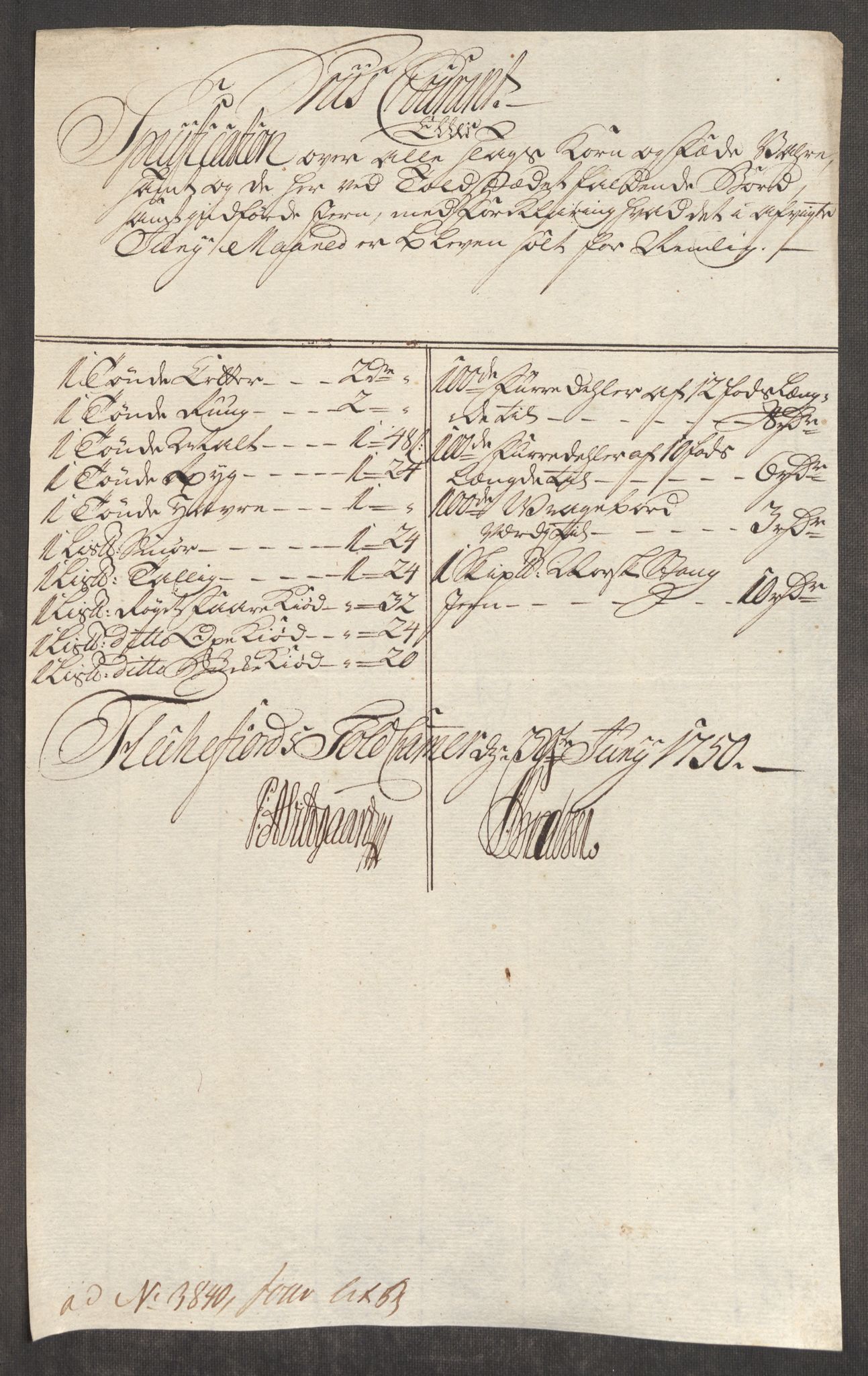 Rentekammeret inntil 1814, Realistisk ordnet avdeling, AV/RA-EA-4070/Oe/L0004: [Ø1]: Priskuranter, 1749-1752, p. 433