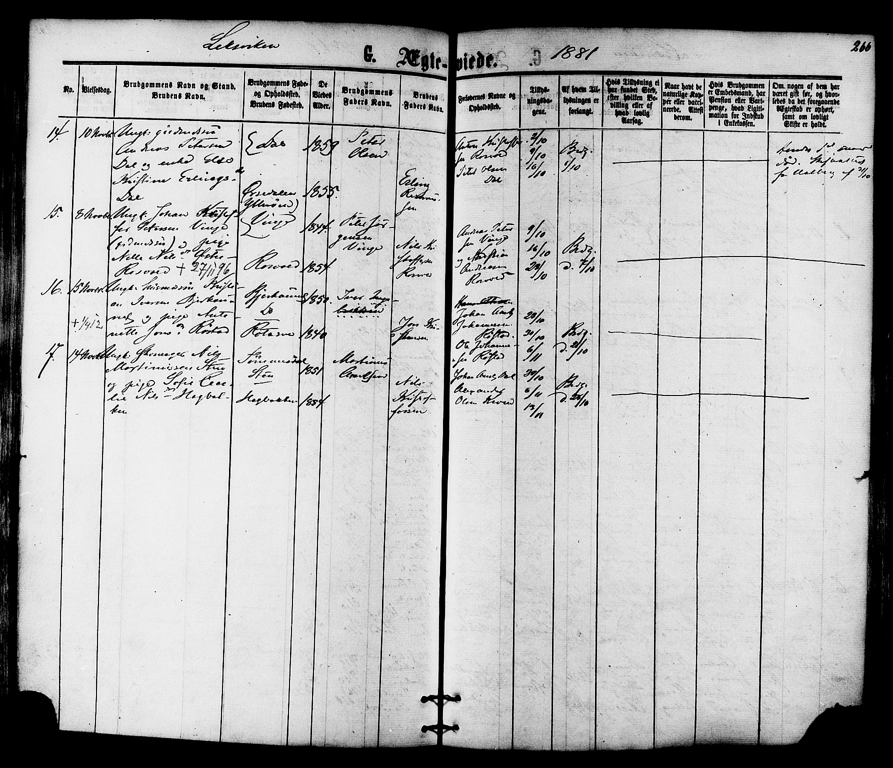 Ministerialprotokoller, klokkerbøker og fødselsregistre - Nord-Trøndelag, SAT/A-1458/701/L0009: Parish register (official) no. 701A09 /1, 1864-1882, p. 266
