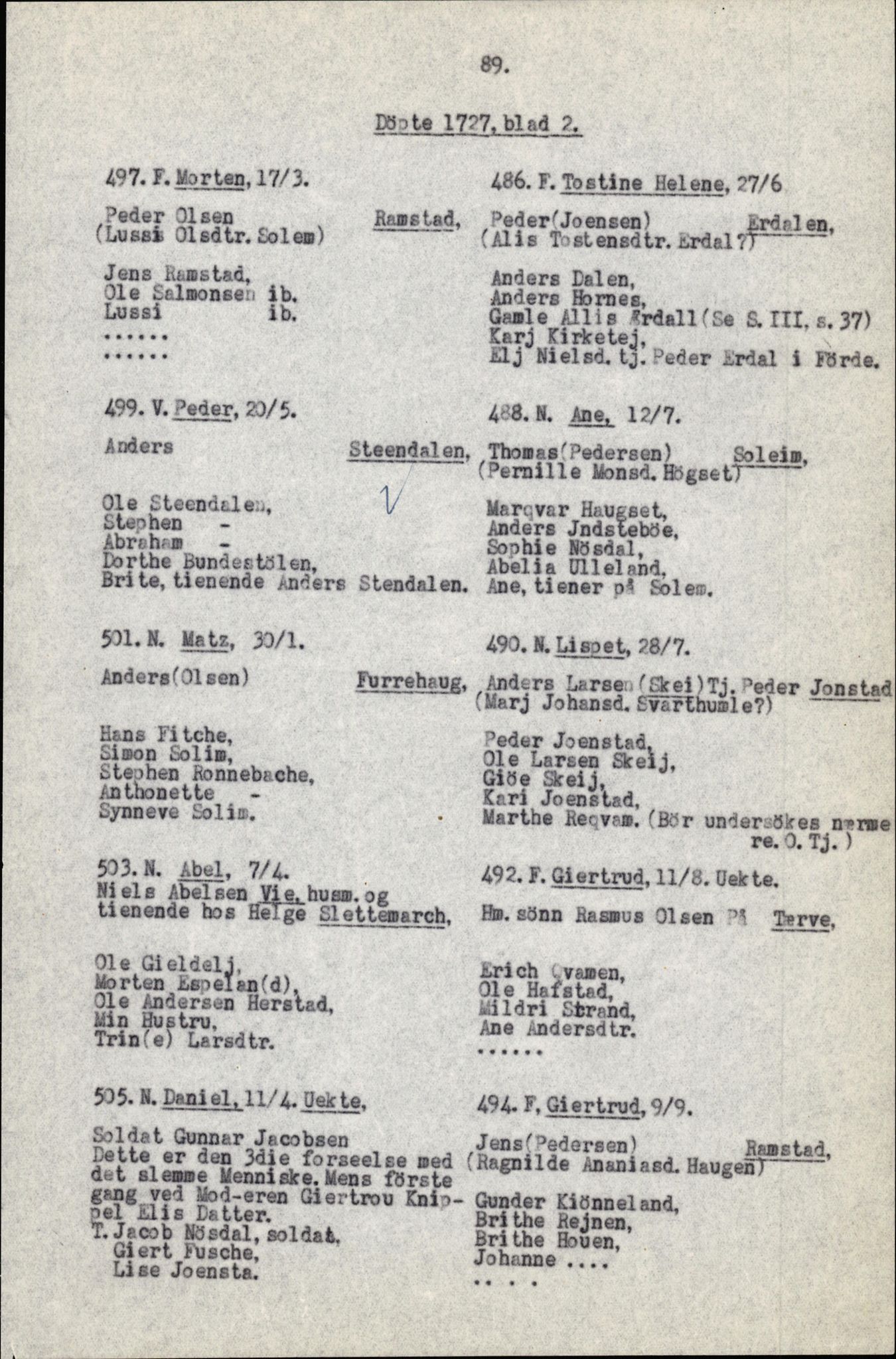 Samling av fulltekstavskrifter, SAB/FULLTEKST/B/14/0006: Førde sokneprestembete, ministerialbok nr. A 1, 1720-1727, p. 91