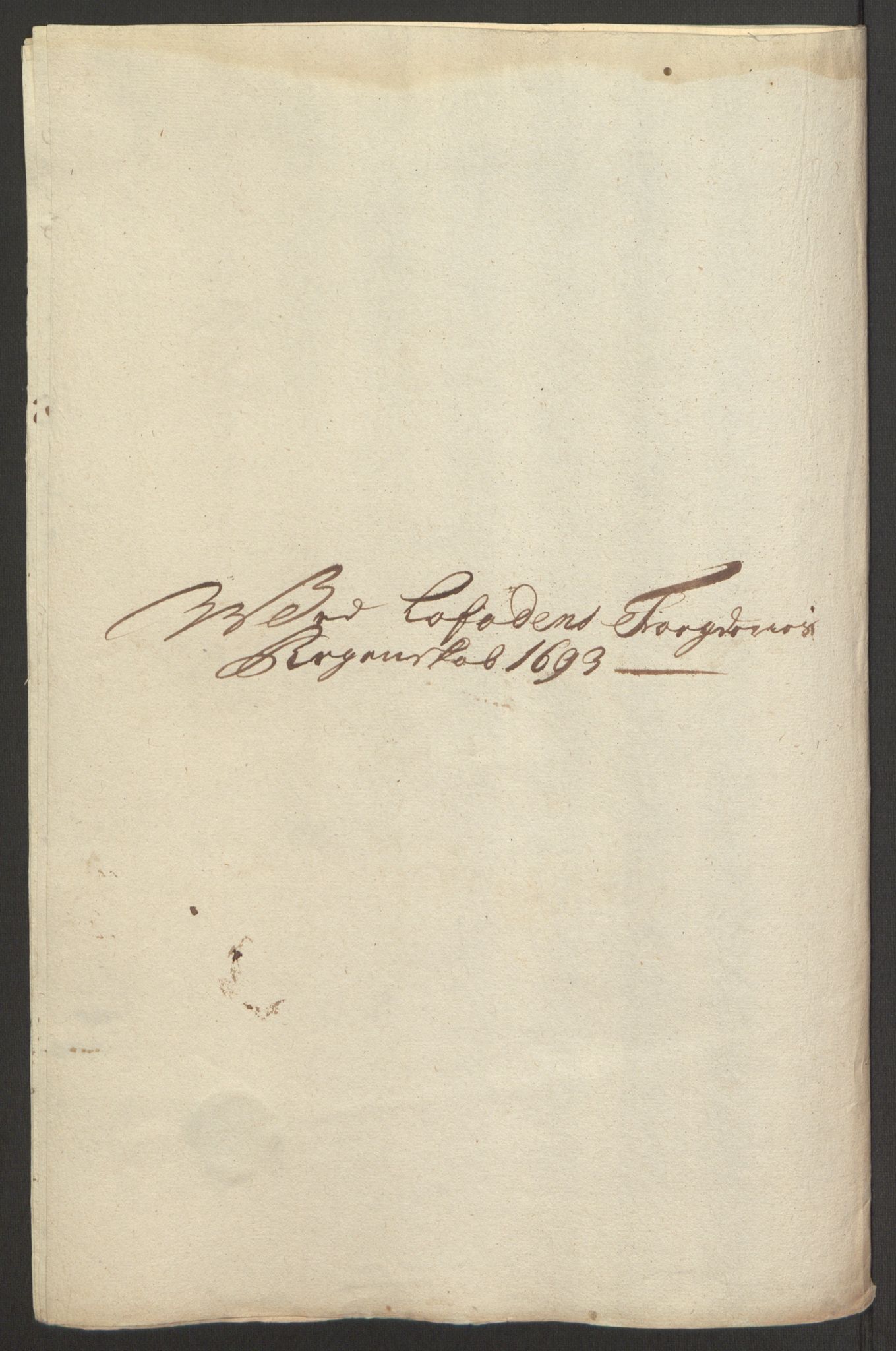 Rentekammeret inntil 1814, Reviderte regnskaper, Fogderegnskap, RA/EA-4092/R67/L4675: Fogderegnskap Vesterålen, Andenes og Lofoten, 1691-1693, p. 274