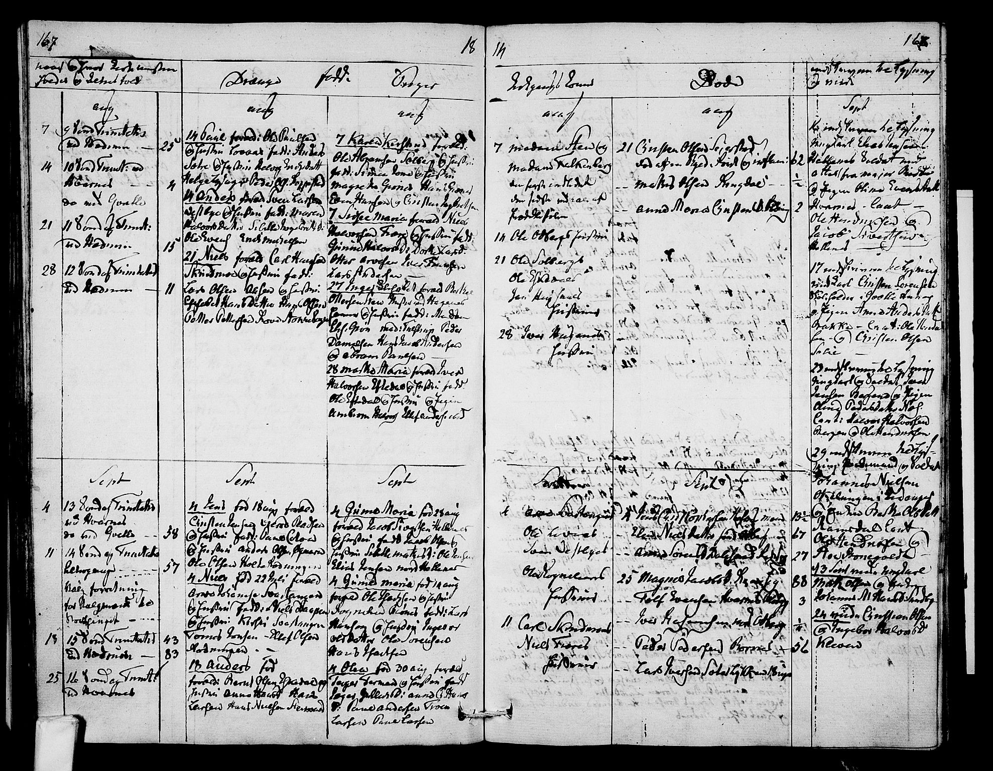 Hedrum kirkebøker, AV/SAKO-A-344/F/Fa/L0003: Parish register (official) no. I 3, 1807-1816, p. 167-168